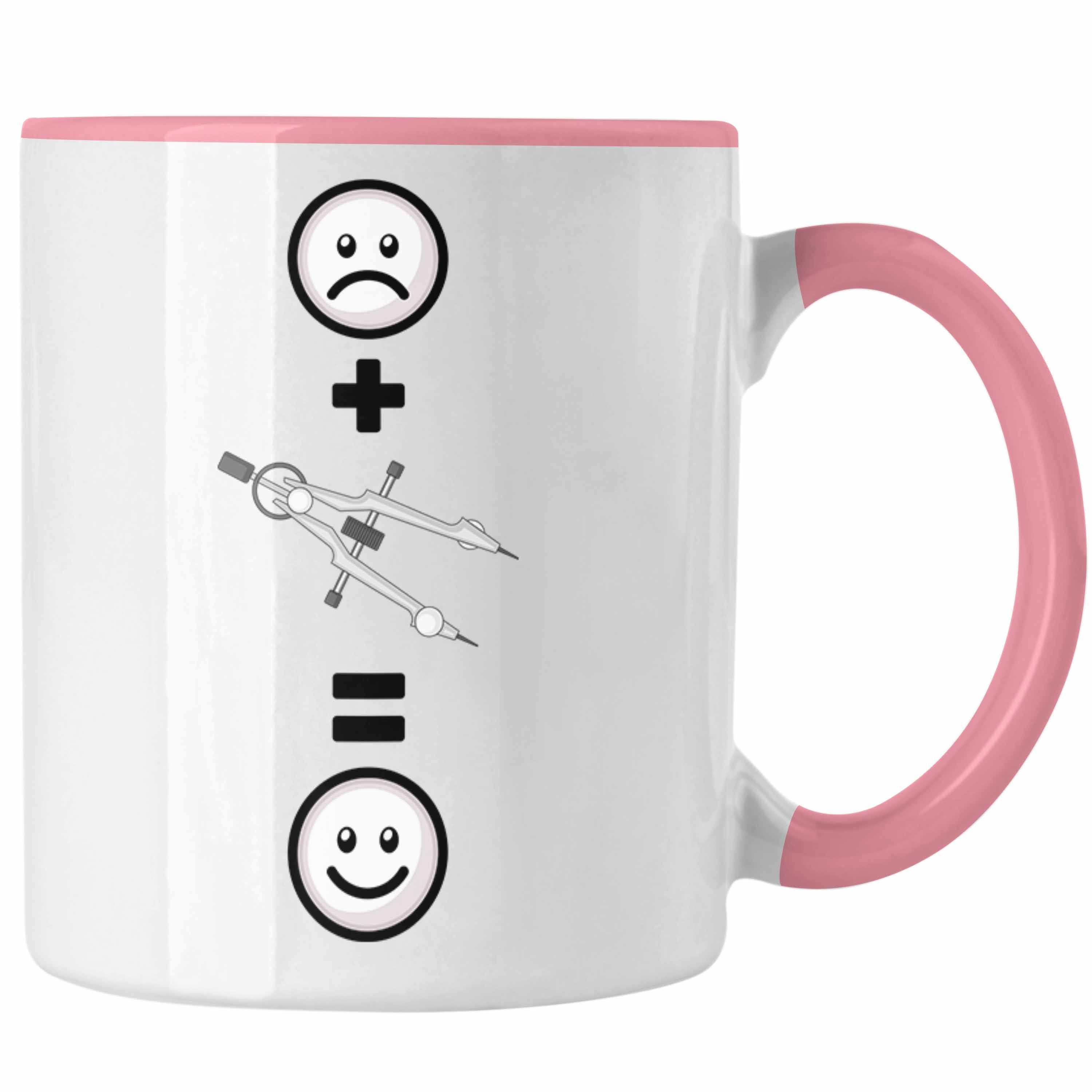 Tasse Trendation Rosa für Zirkel Geschenk :(Architekten) Tasse Architekten Architekt