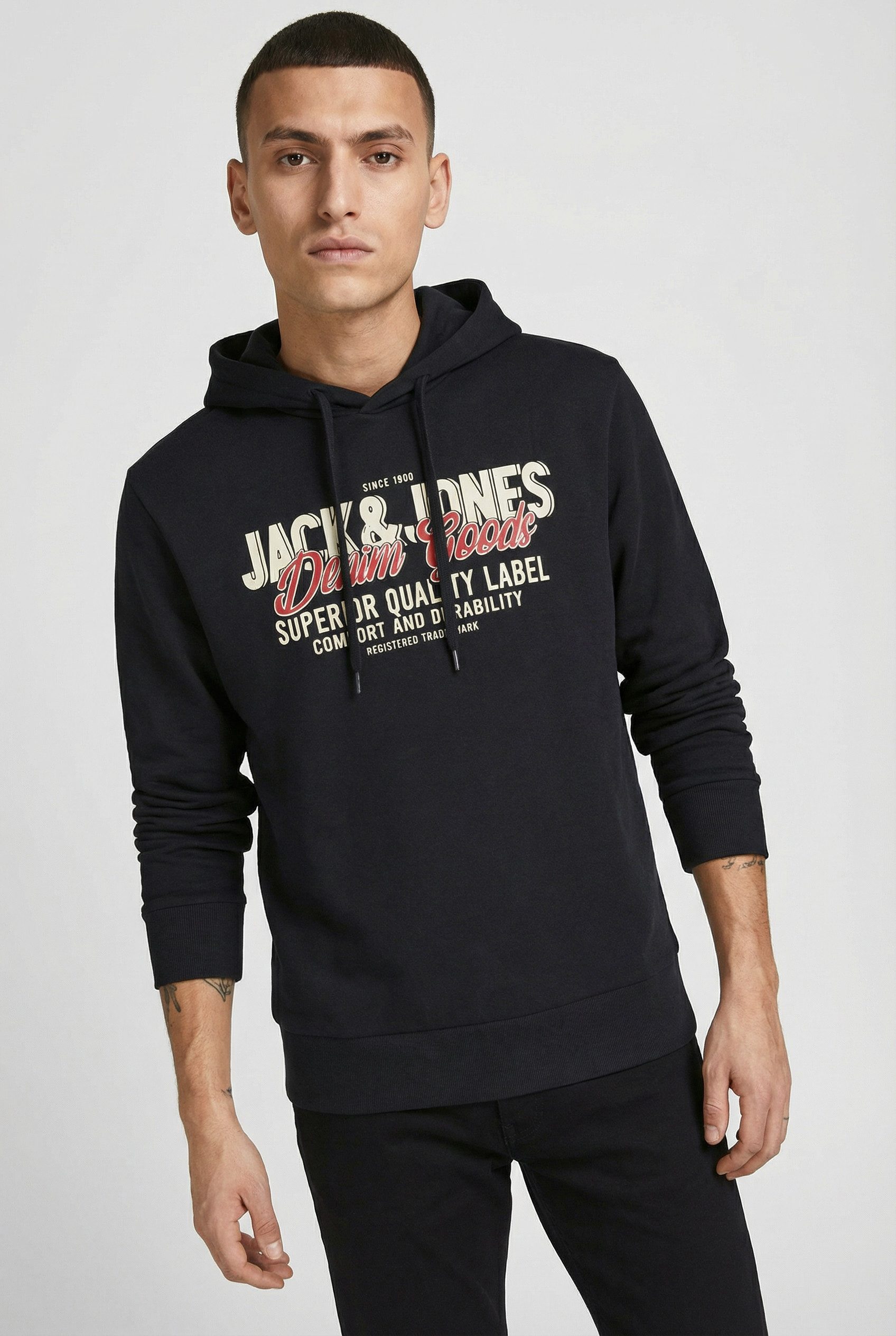 Jack & Jones PlusSize Hoodie JJELOGO SWEAT HOOD 2 COL 24/25 NOOS PLS mit Lo günstig online kaufen