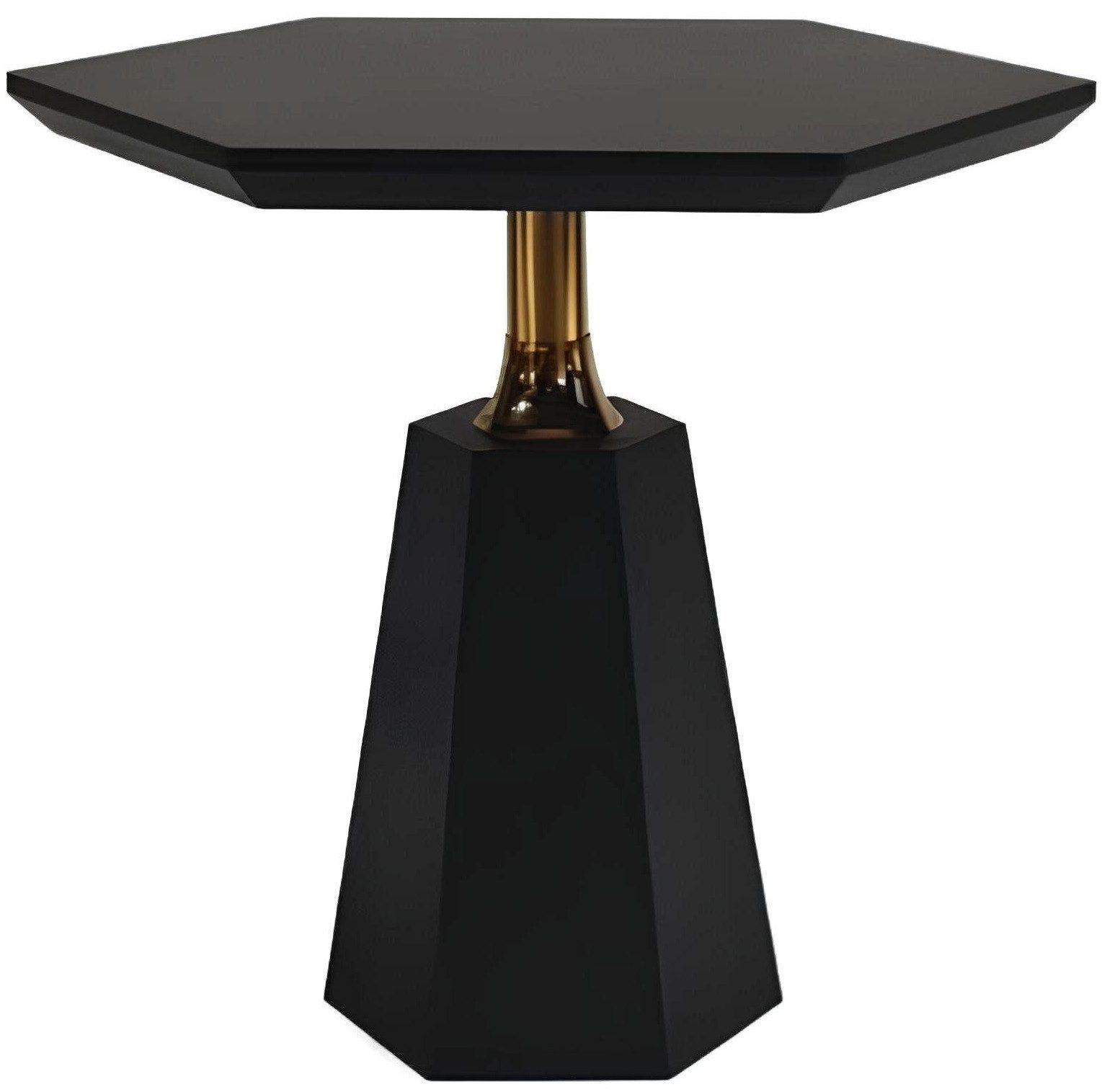 Xlmoebel Beistelltisch Eleganter Schwarzer Sechseckiger Wohnzimmer Beistelltisch Sofatisch (1-St., Beistelltisch), Hergestellt in Europa