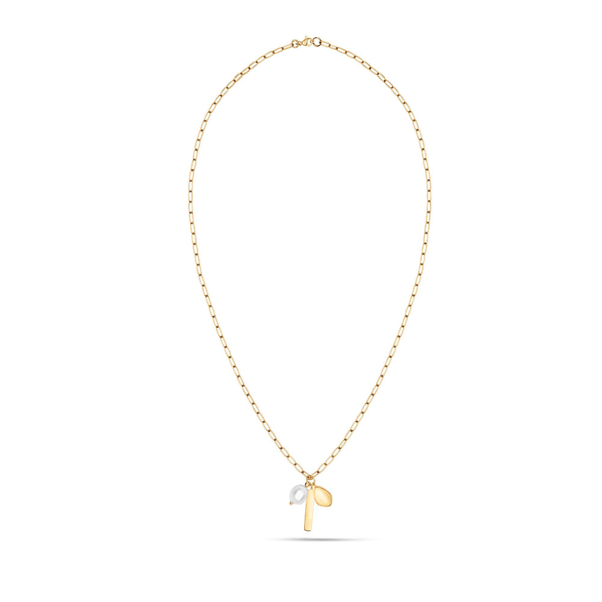 s.Oliver Kette mit Anhänger Tag and Pearl, mit Perle (imitiert)