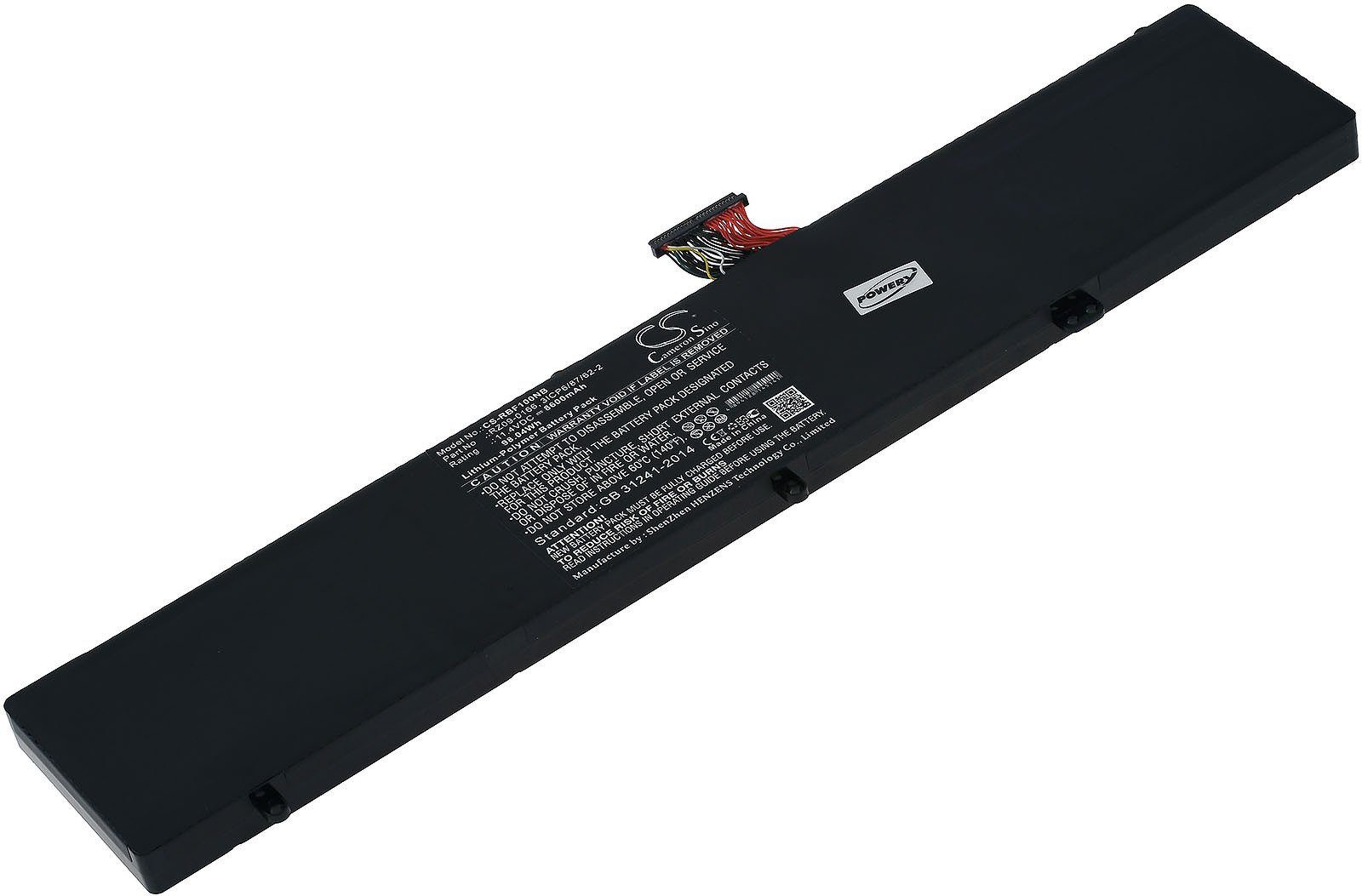 Razer für I7-7820HK Blade V) Laptop-Akku Laptop mAh 8600 Powery Pro (11.4 Akku 4K 2017