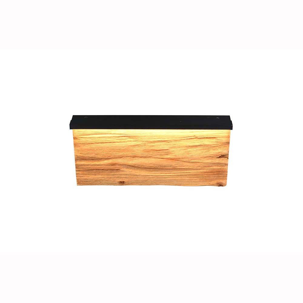 TRIO Leuchten LED Wandleuchte, LED-Leuchtmittel fest verbaut, Warmweiß, Wandleuchte Flurlampe Wohnzimmerleuchte LED Switch-Dimmer Holzlampe