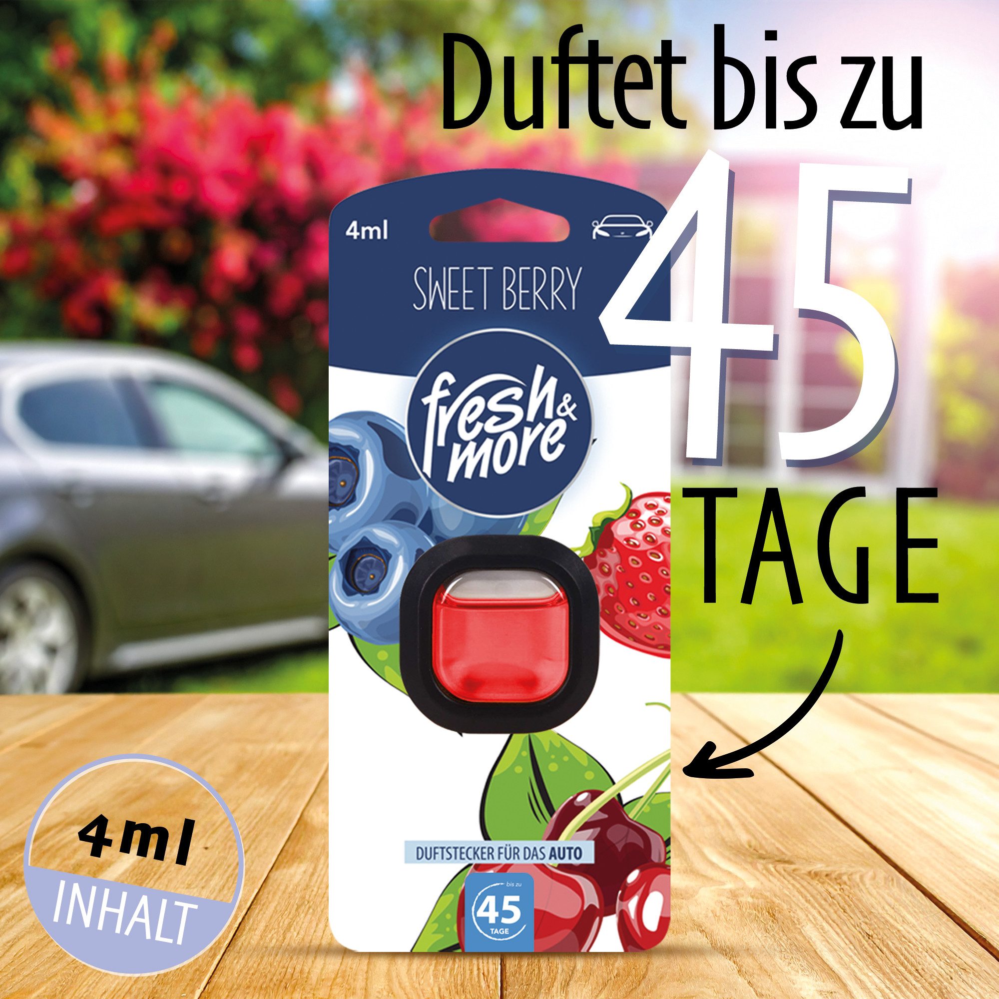 fresh & more Raumduft Auto-Lufterfrischer (4ml 3er Pack), 3-St)