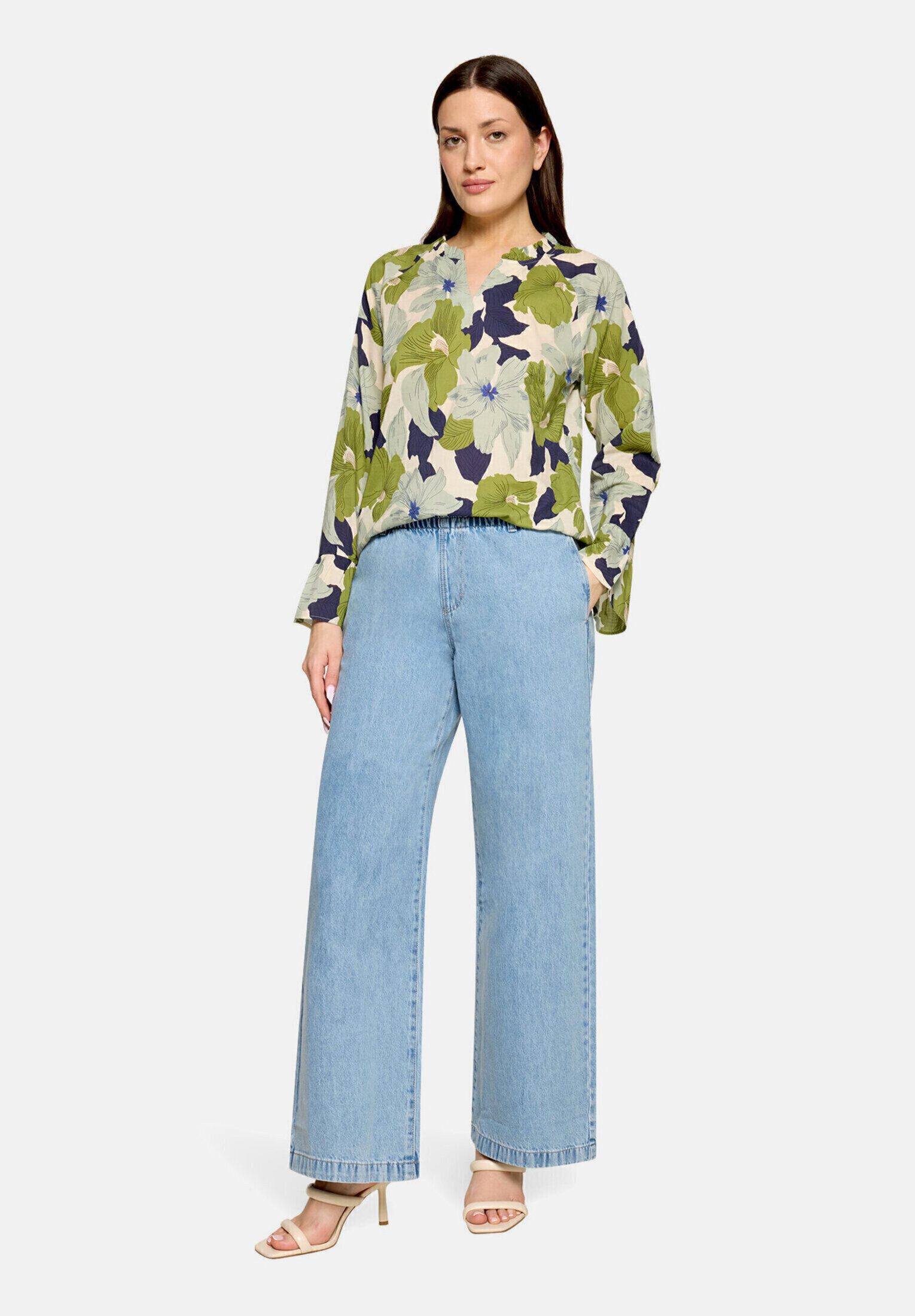 Cartoon Rüschenbluse Damen mit Muster