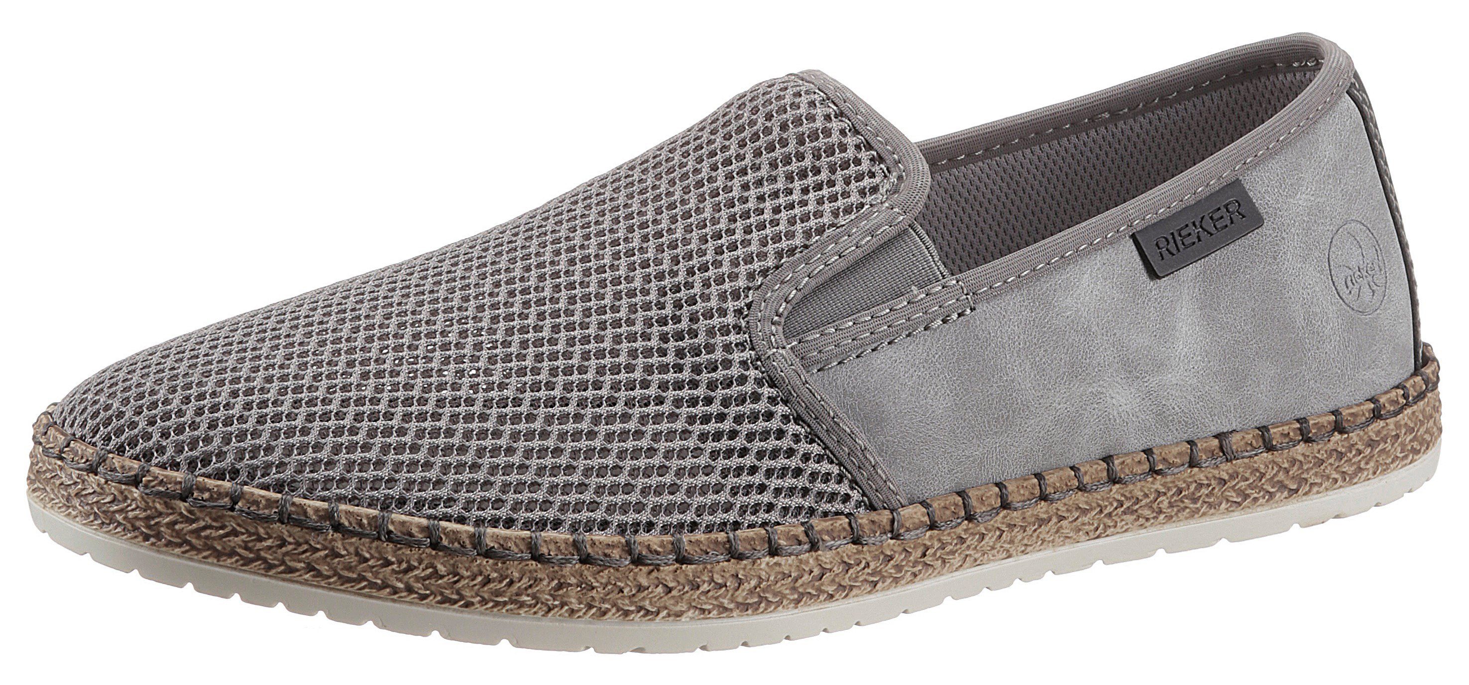 Rieker Espadrille Sommerschuh, Slipper, Freizeitschuh im Materialmix günstig online kaufen