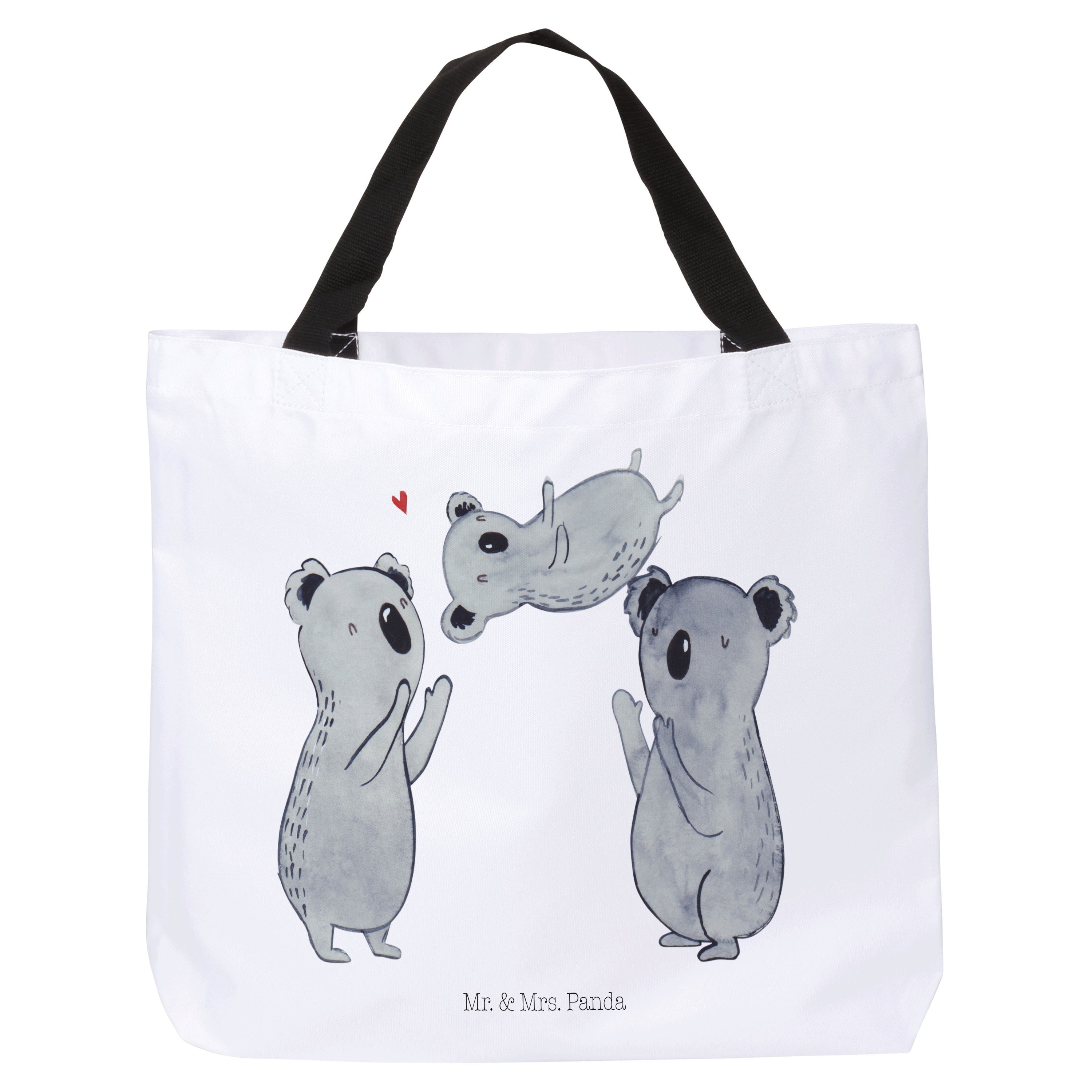 Mr. & Mrs. Panda Shopper Koala Feiern Sich - Weiß - Geschenk, Herzlichen Glückwunsch, Koalas, (1-tlg)