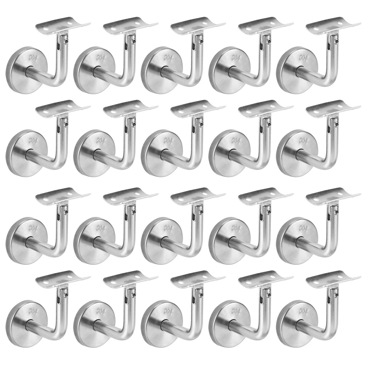 Brüstungsgeländer Handlaufhalter Set 20 Stück Edelstahl Handlaufträger Geländer gewölbte