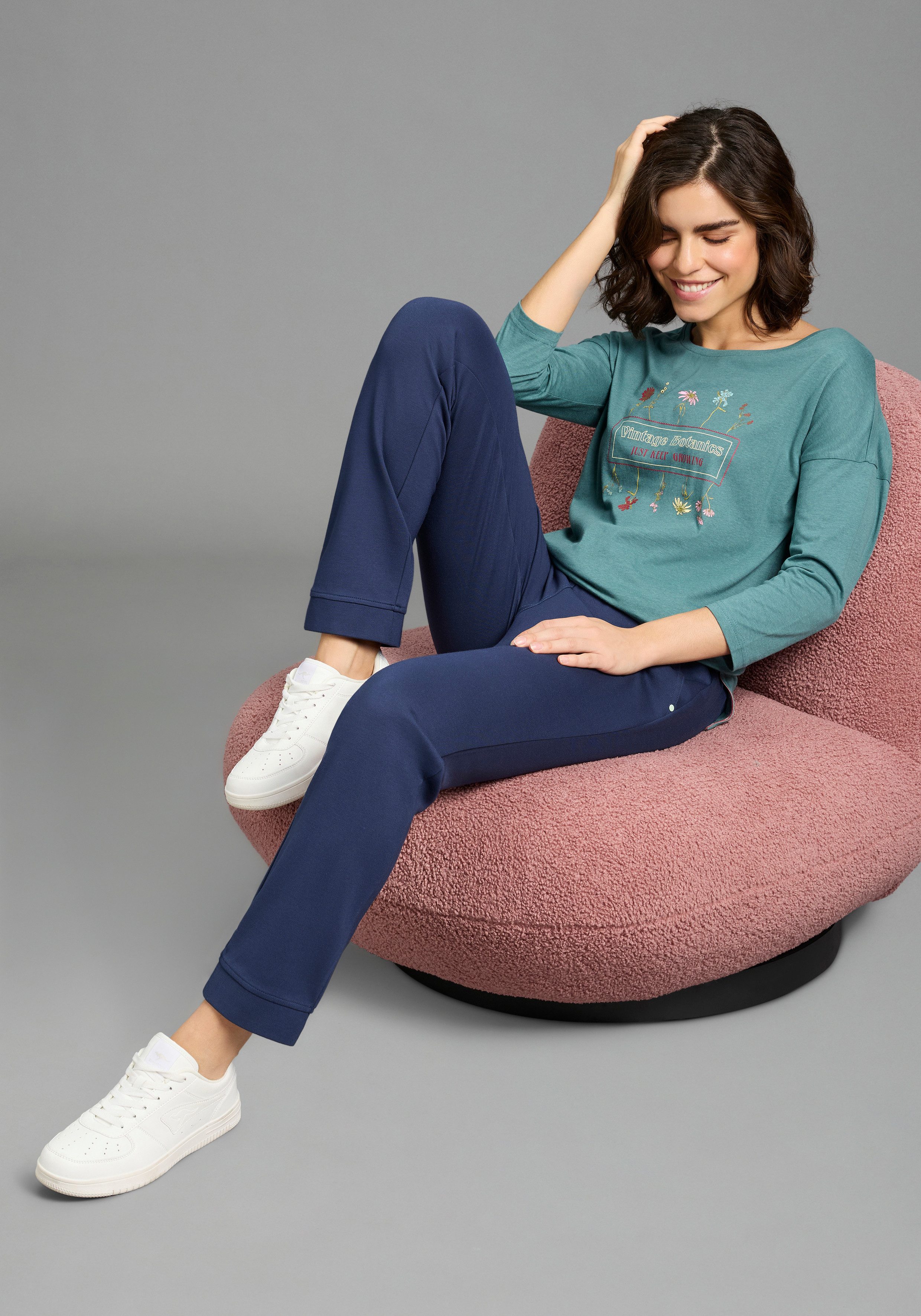 KangaROOS 3/4-Arm-Shirt Loose Fit Passform, 3/4-Ärmel, Rundhalsausschnitt – Bild 5 von 5