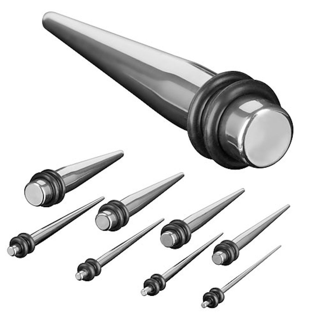 Taffstyle Dehnungsstab Dehnstab Edelstahl Silber Expander Dehnstift Silber günstig online kaufen