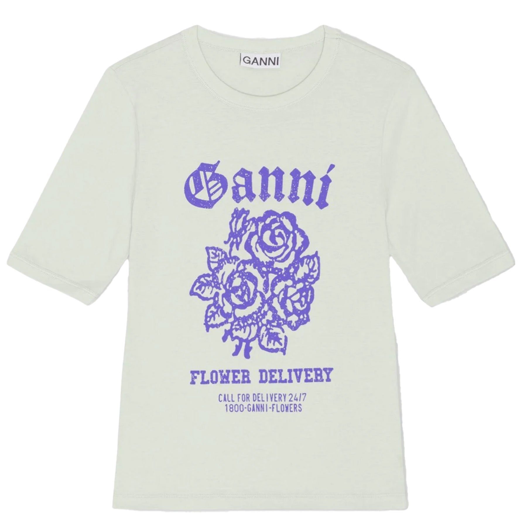 GANNI T-Shirt T-Shirt FLOWER FITTED