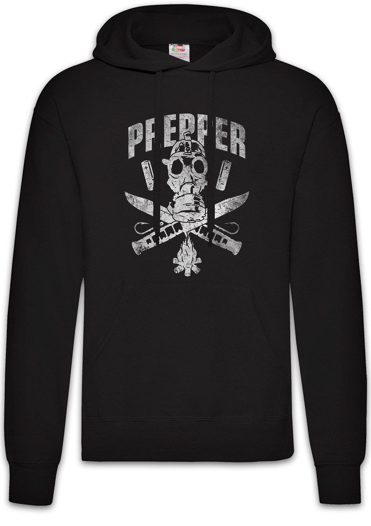 Hoodie Prepper Logo Herren Hoodie Prepping Surviaval Endzeit Survival Sign
