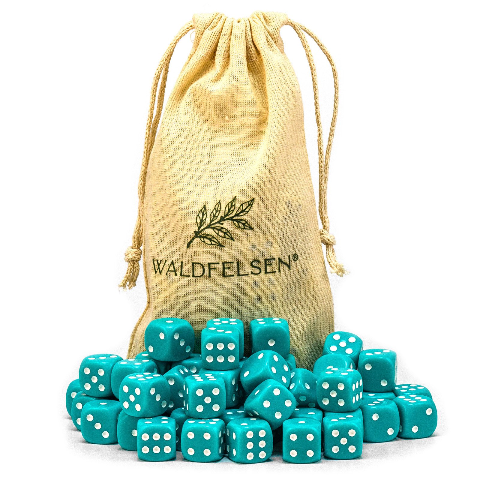 Waldfelsen Spiel – 2-50 Stk Standard Spielwürfel 16 mm Acrylwürfel Würfel bunt, Spielmaterial, Verschiedene Farben