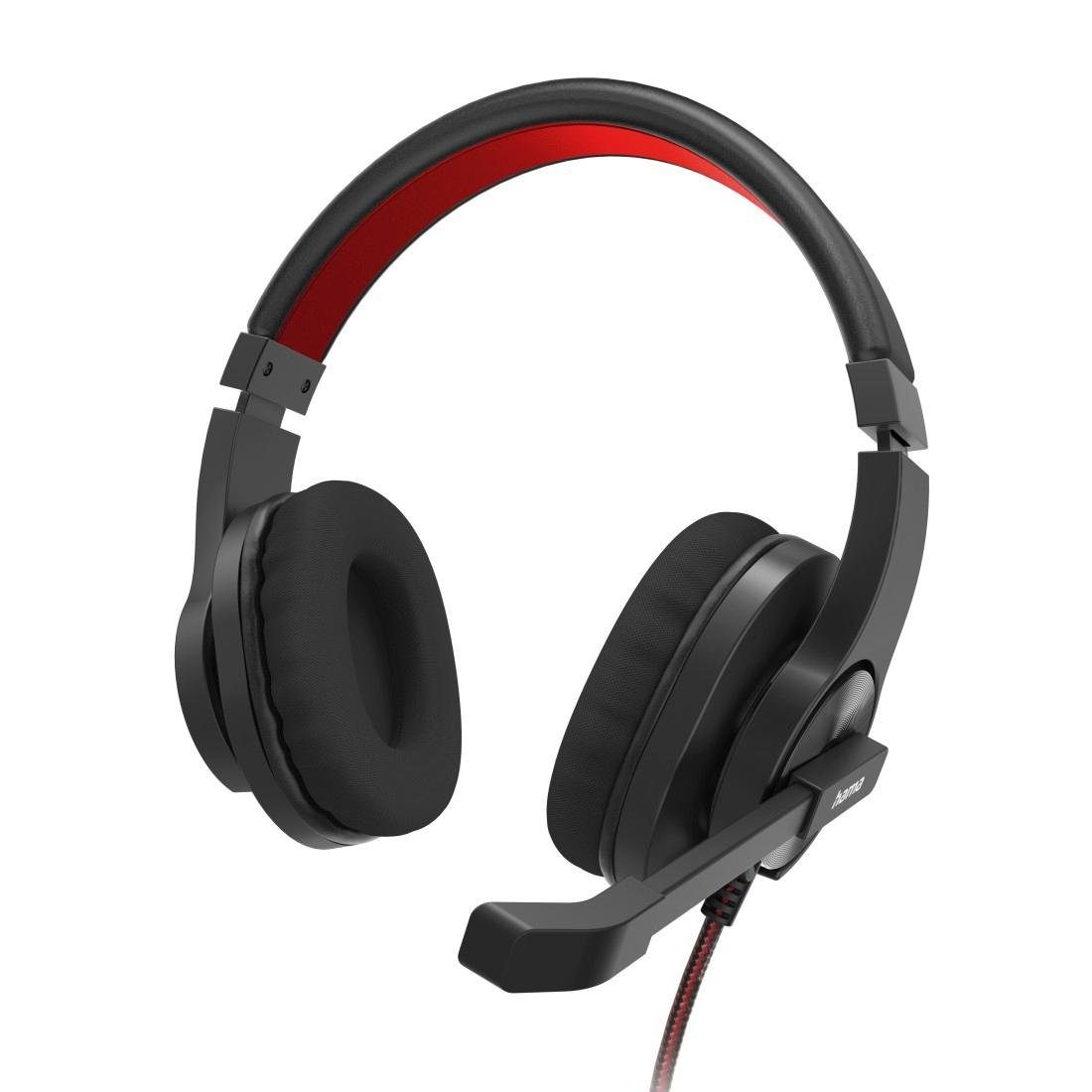 Hama PC-Office-Headset "HS-USB400 V2", Stereo, Schwarz, USB-Headset PC-Headset (Zusatzfunktionen: Lautstärkeregler, Mikrofon-Stummschaltung)