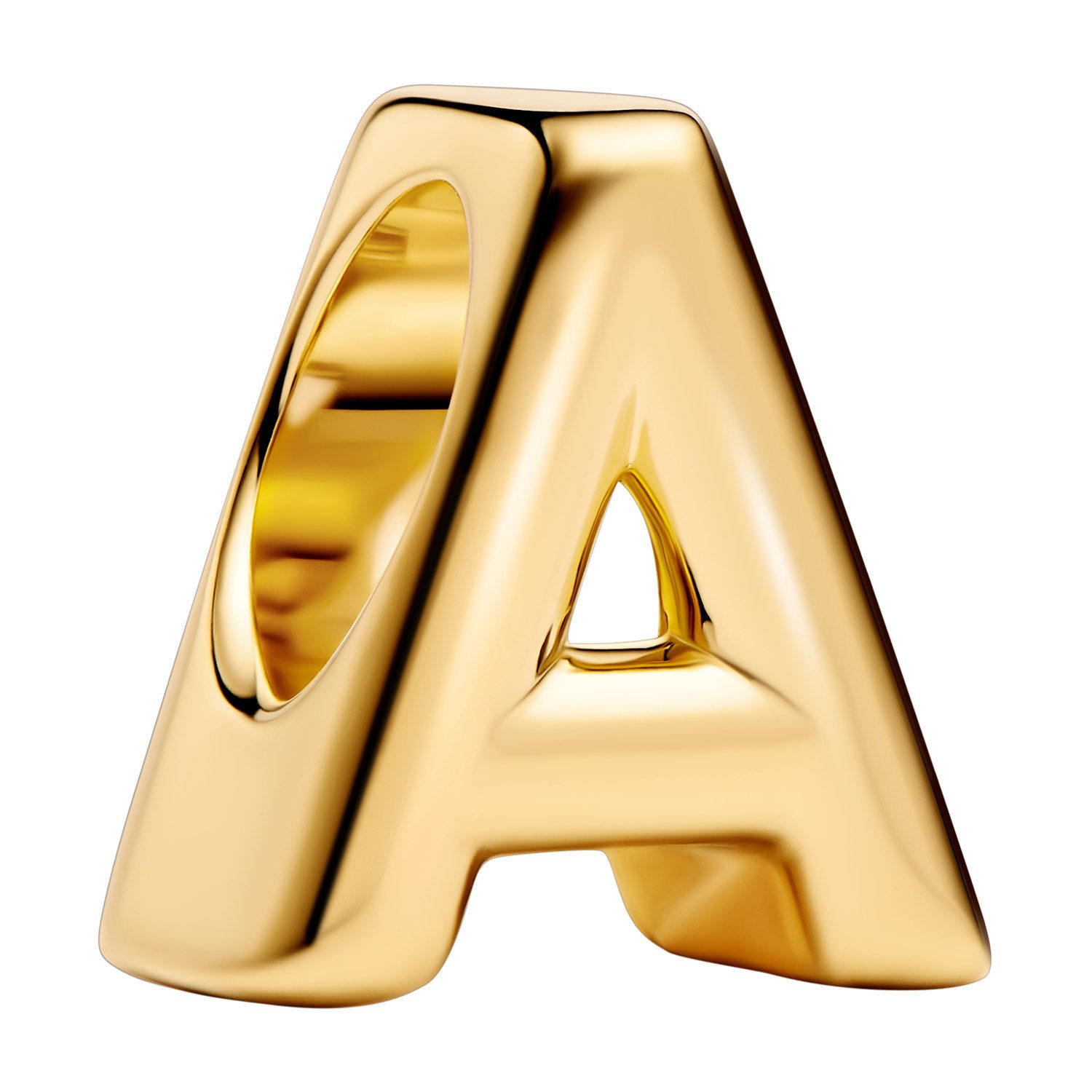Pandora Buchstabenanhänger Mini-Charm Buchstabe A Goldfarben