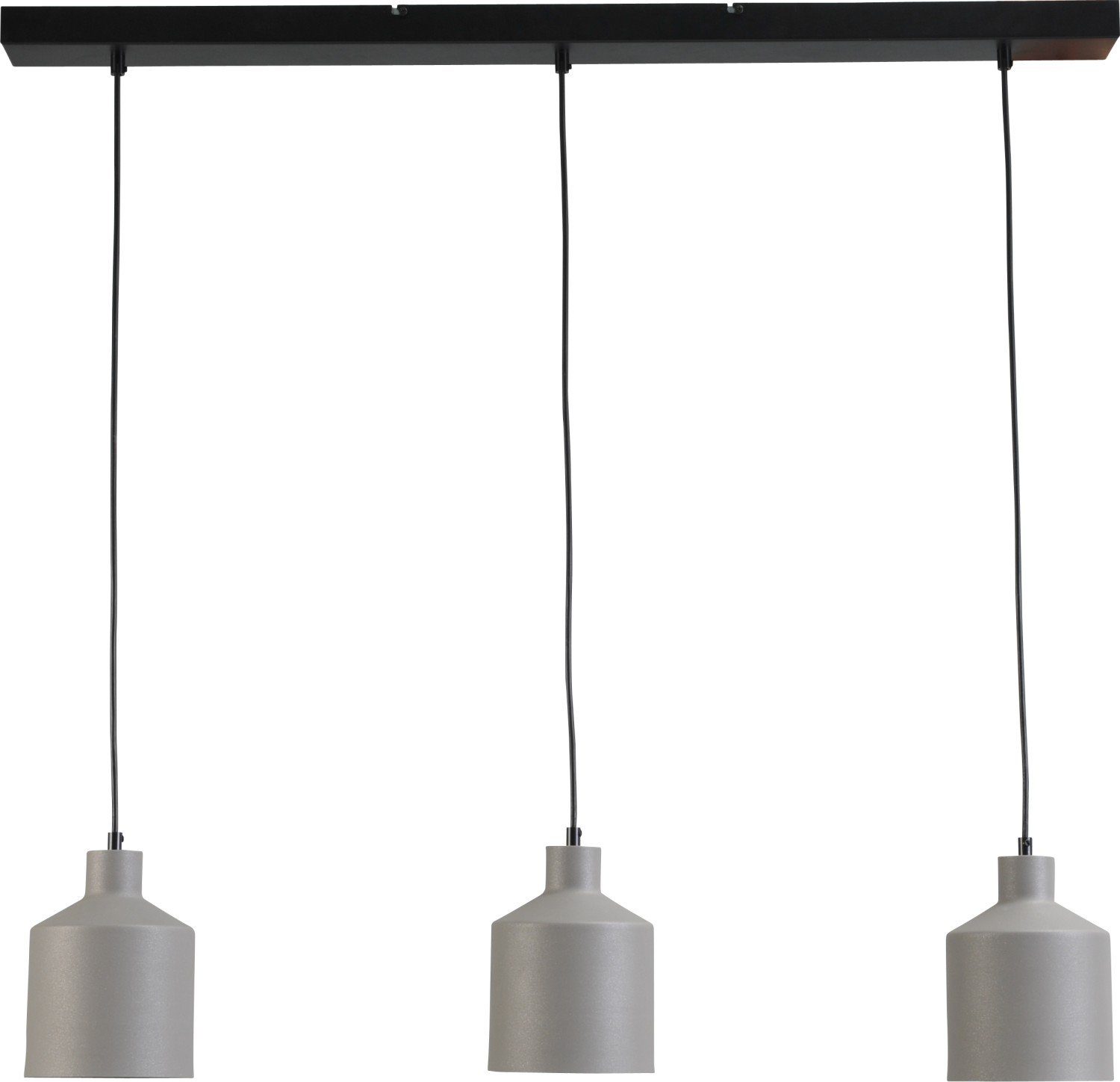 Licht-Erlebnisse Pendelleuchte BORIS, ohne Leuchtmittel, Hängeleuchte E27 Grau Schwarz Metall Industrial Hängelampe Esstisch