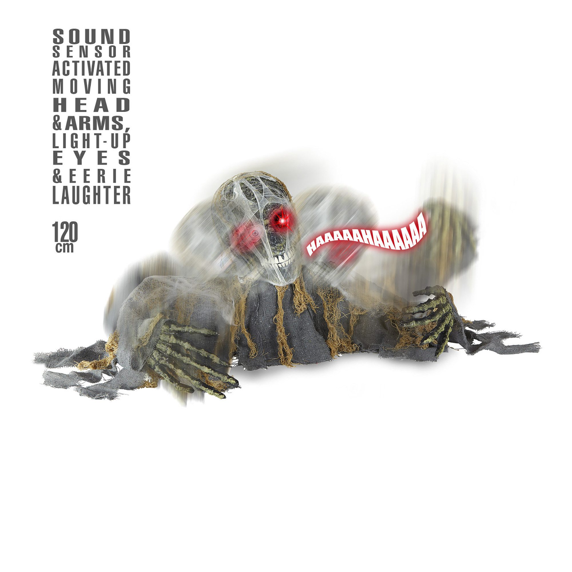 Widmann S.r.l. Dekoobjekt Figur Zombie-Skelett Groundbreaker 120 cm mit Bew günstig online kaufen