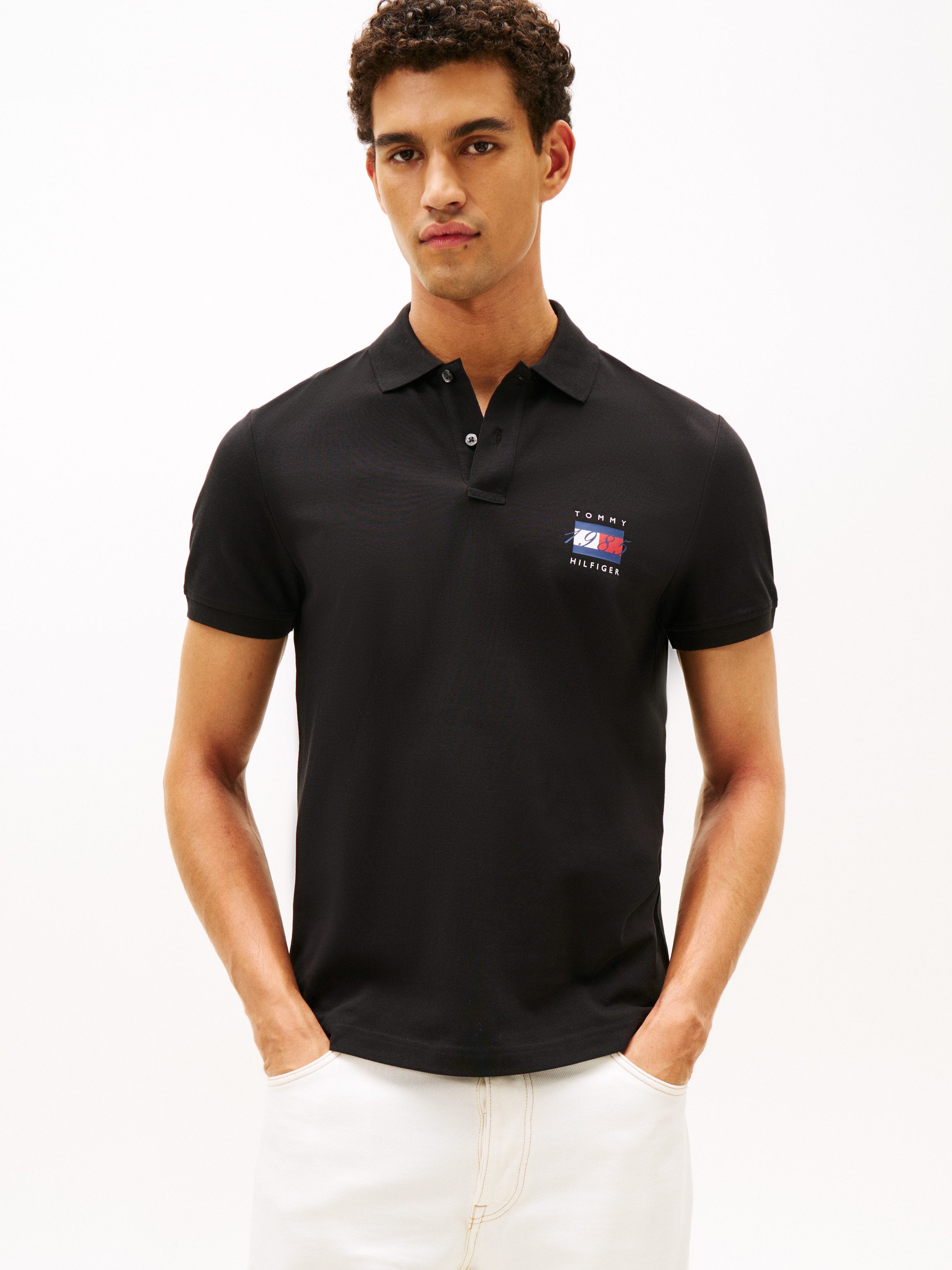 Tommy Hilfiger Poloshirt FLAG GRAPHIC PIQUE regular fit, Polokragen, Print günstig online kaufen