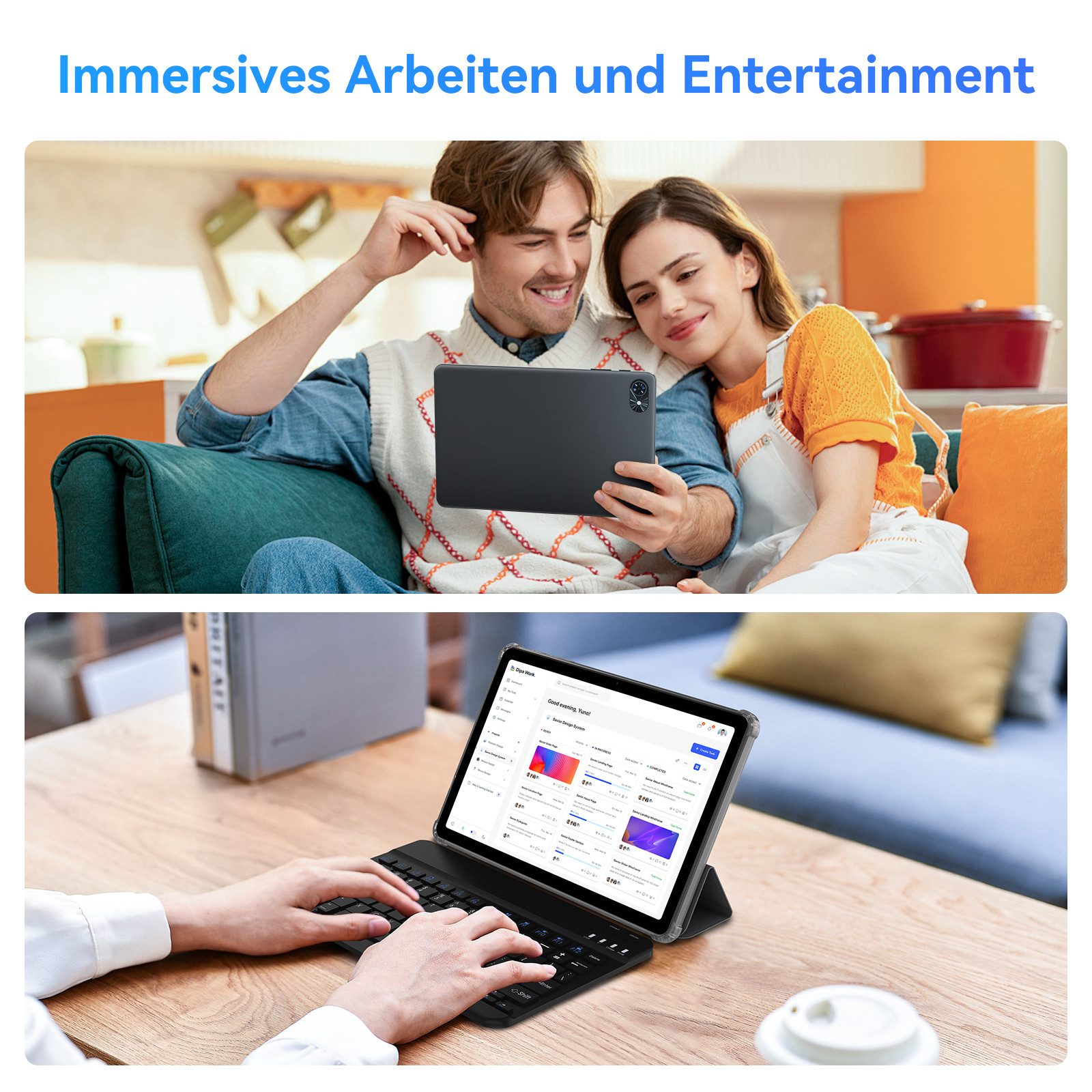 TABWEE T8(18+128) 10.1” 6000 mAh Android 16 mit Tastatur Maus Stift Tablet (10.1", 128 GB, 5G wifi, Android 16, Gemini AI, PC-Modus) – Bild 5 von 5