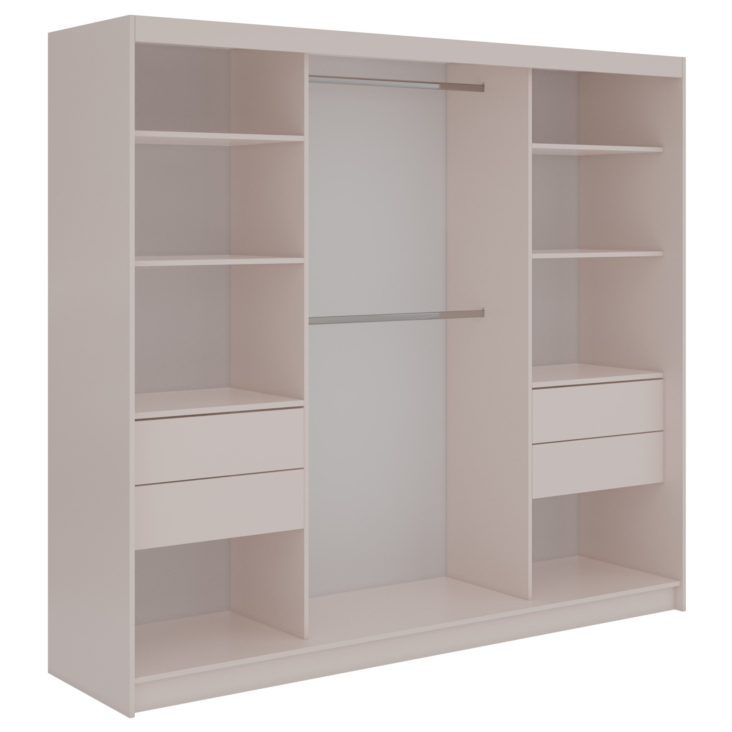 MKS MÖBEL Schiebetürenschrank GRECJA 240 (Set, Schwebetürenschrank, Ganzkörperspiegel) Spiegelschrank 240 cm, Kleiderschrank mit/ohne Schubladen – Bild 5 von 5