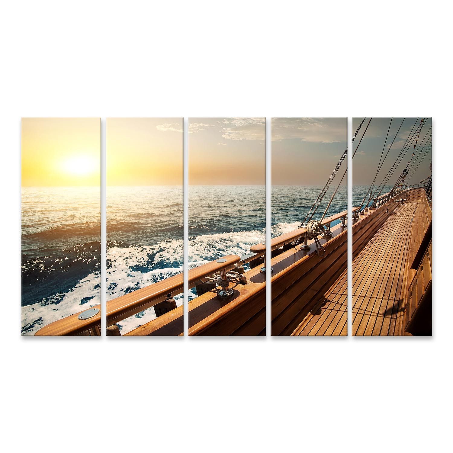 islandburner Leinwandbild Segelboot Rotes Meer Sonnenuntergang Bilder