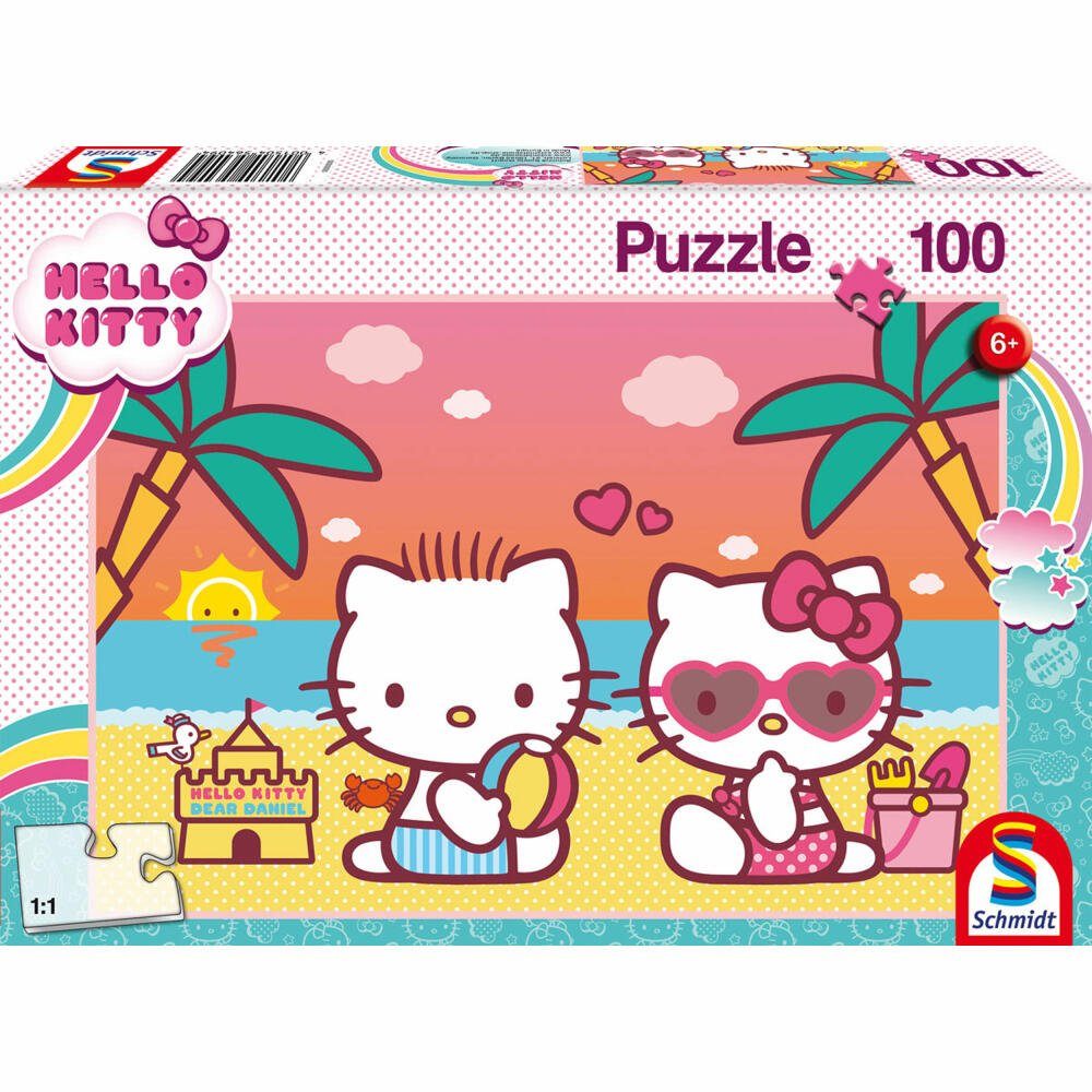 Schmidt Spiele Puzzle Hello Kitty Badespaß mit Kitty 100 Teile, 100 Puzzleteile