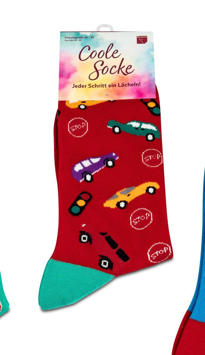 formano Носки Coole Socke Autos rot - One Size 40 - 45 (1-Paar)