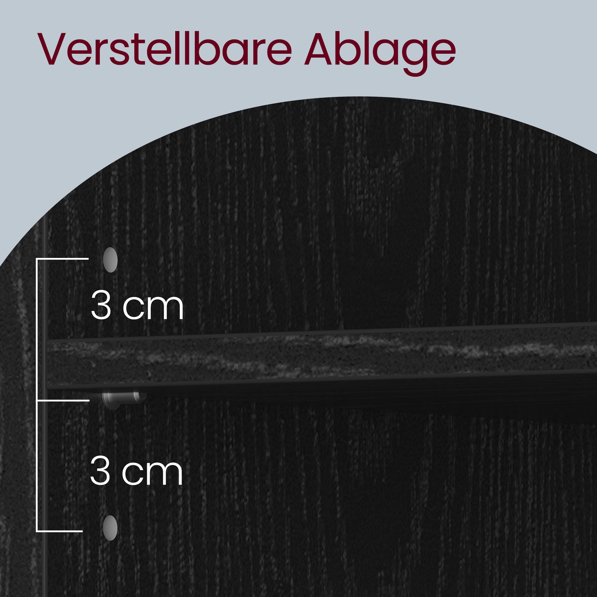 VASAGLE Lowboard TV-Schrank mit verstellbarer Ablage, 147cm lang, für Fernseher bis zu 65 Zoll, Wohnzimmer, Modern – Bild 4 von 5