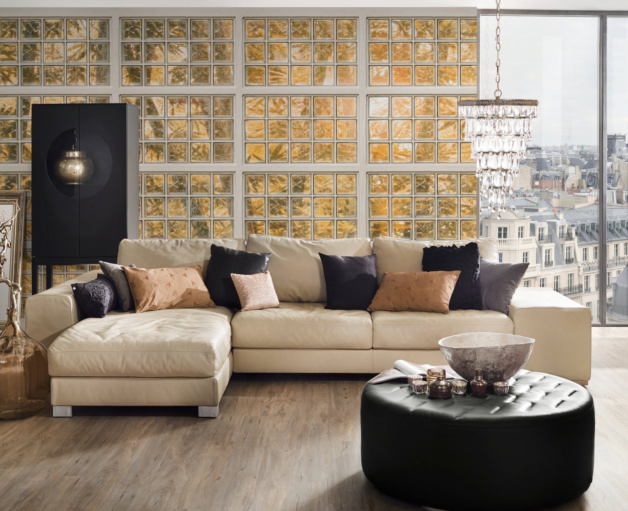 Architects Paper Fototapete Atelier 47 Brick of Glass 1, glatt, botanisch, (4 St), Vlies, Wand, Schräge, Decke