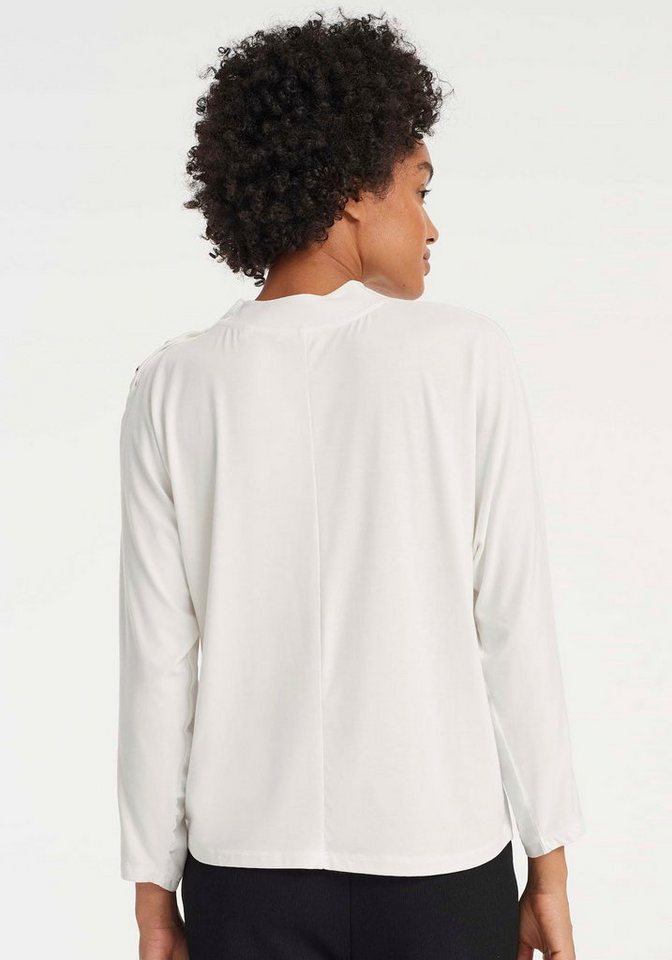 OPUS Langarmshirt Selse mit Fledermausärmeln, Aus einer elastischen  ECOVERO™ Viskosemischung