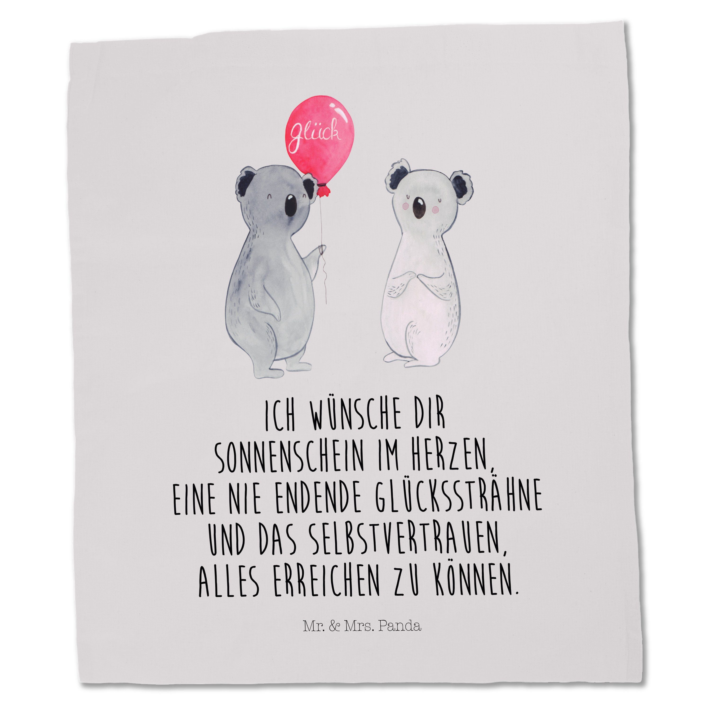 Mr. & Mrs. - - (1-tlg) Panda Tragetasche Jutebeutel, Koala Beuteltasche, Pastell Grau Luftballon Geschenk