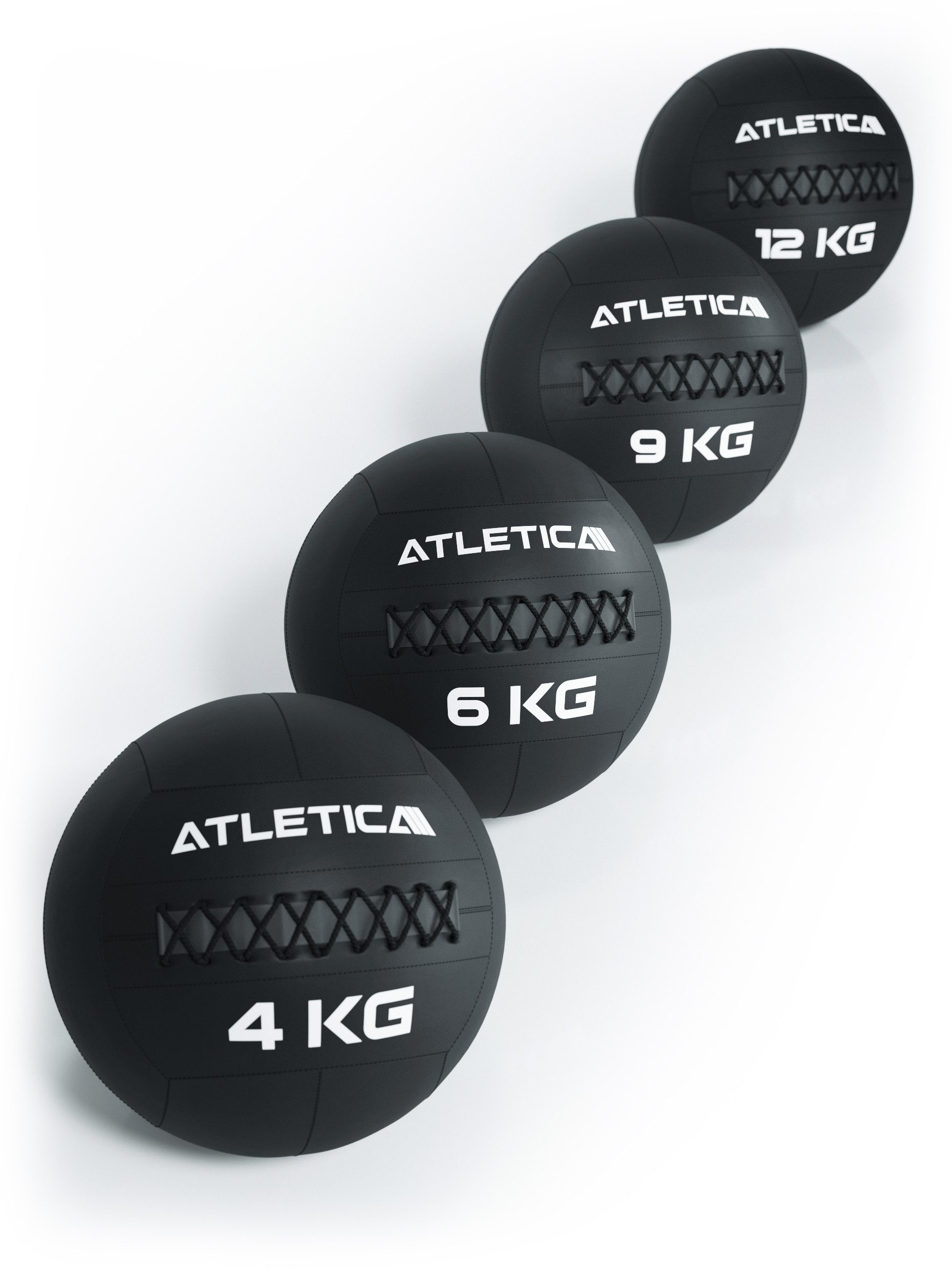 ATLETICA Medizinball WallBalls, 4 - 12kg, 4, 6, 9 oder 12 kg, Ø 35 cm