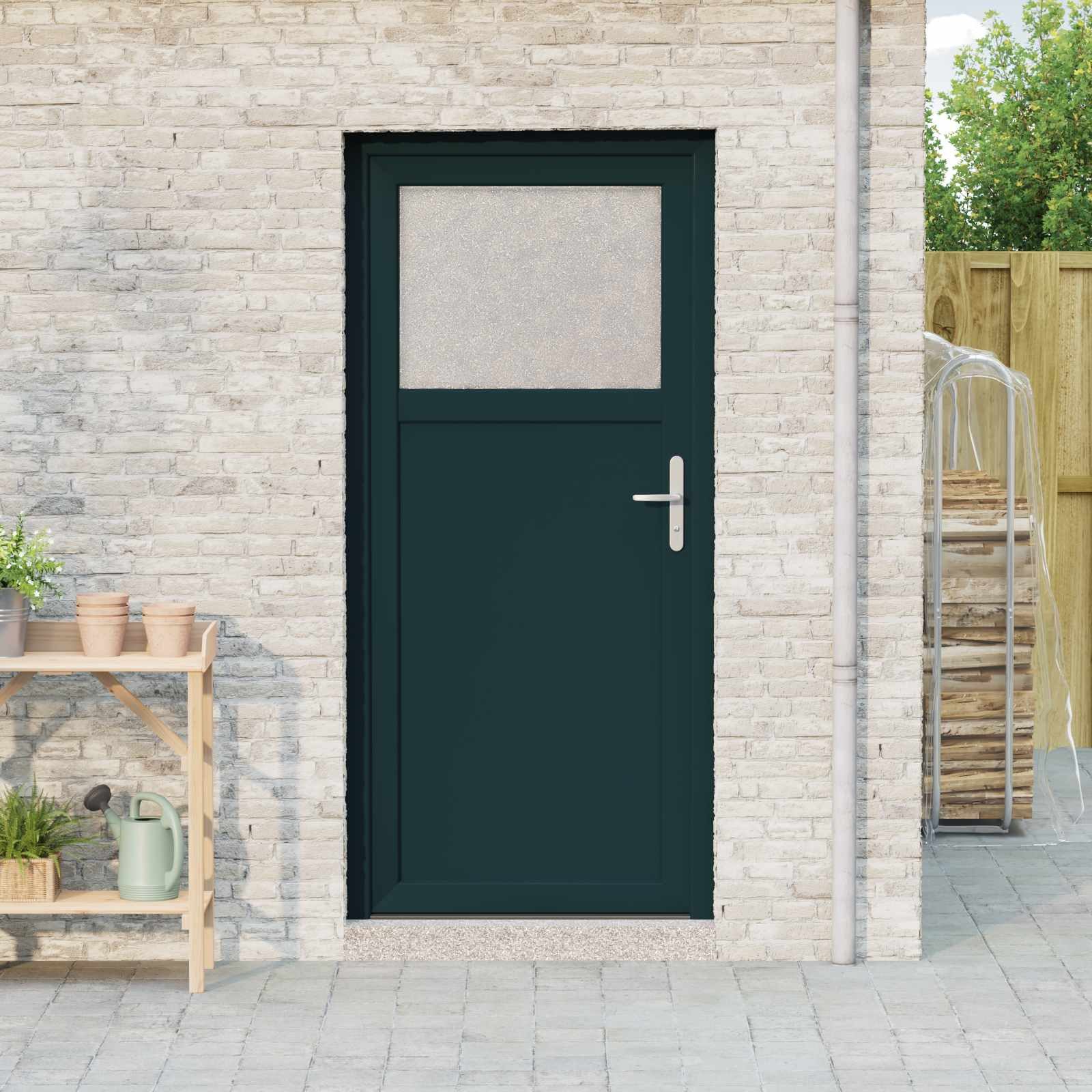 vidaXL Haustür Seiteneingangstür Anthrazit 88 x 198 cm PVC (1-St)