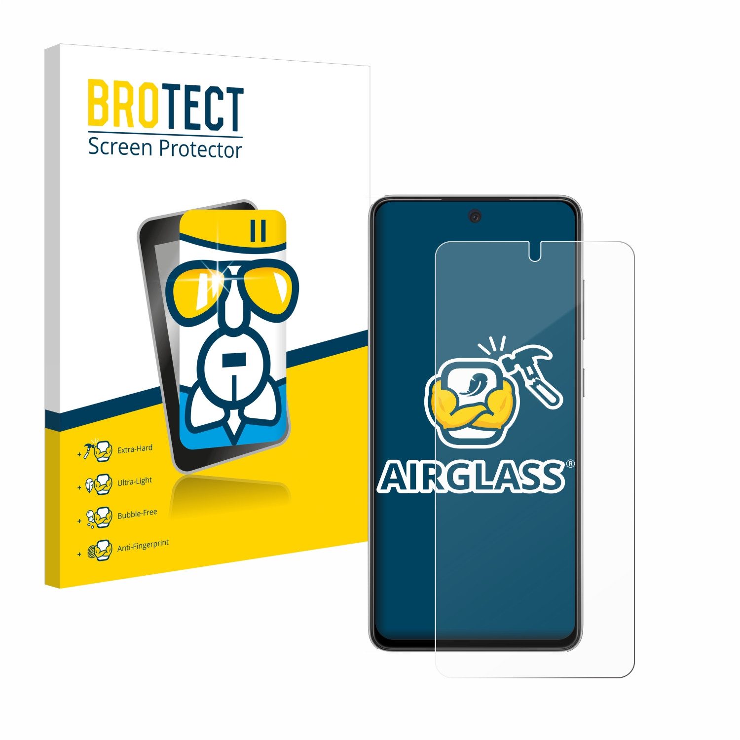 BROTECT Displayschutzglas Folie für Samsung Galaxy A52s 5G, Schutzfolie Glas Panzer Display Schutz klar