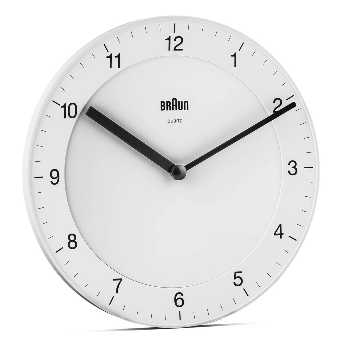 Braun Wecker BC 06 W Quarzwanduhr analog