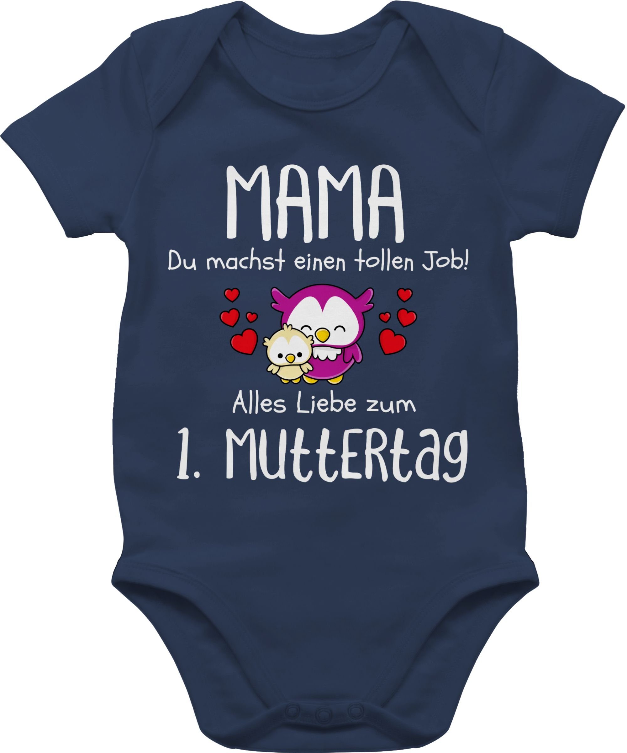 I (1-tlg) Job Blau 1. 2 Muttertag machst Muttertagsgeschenk einen Shirtbody tollen Mama du Navy Shirtracer