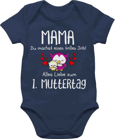 Shirtracer Shirtbody 1. Muttertag I Mama du machst einen tollen Job (1-tlg) Muttertagsgeschenk