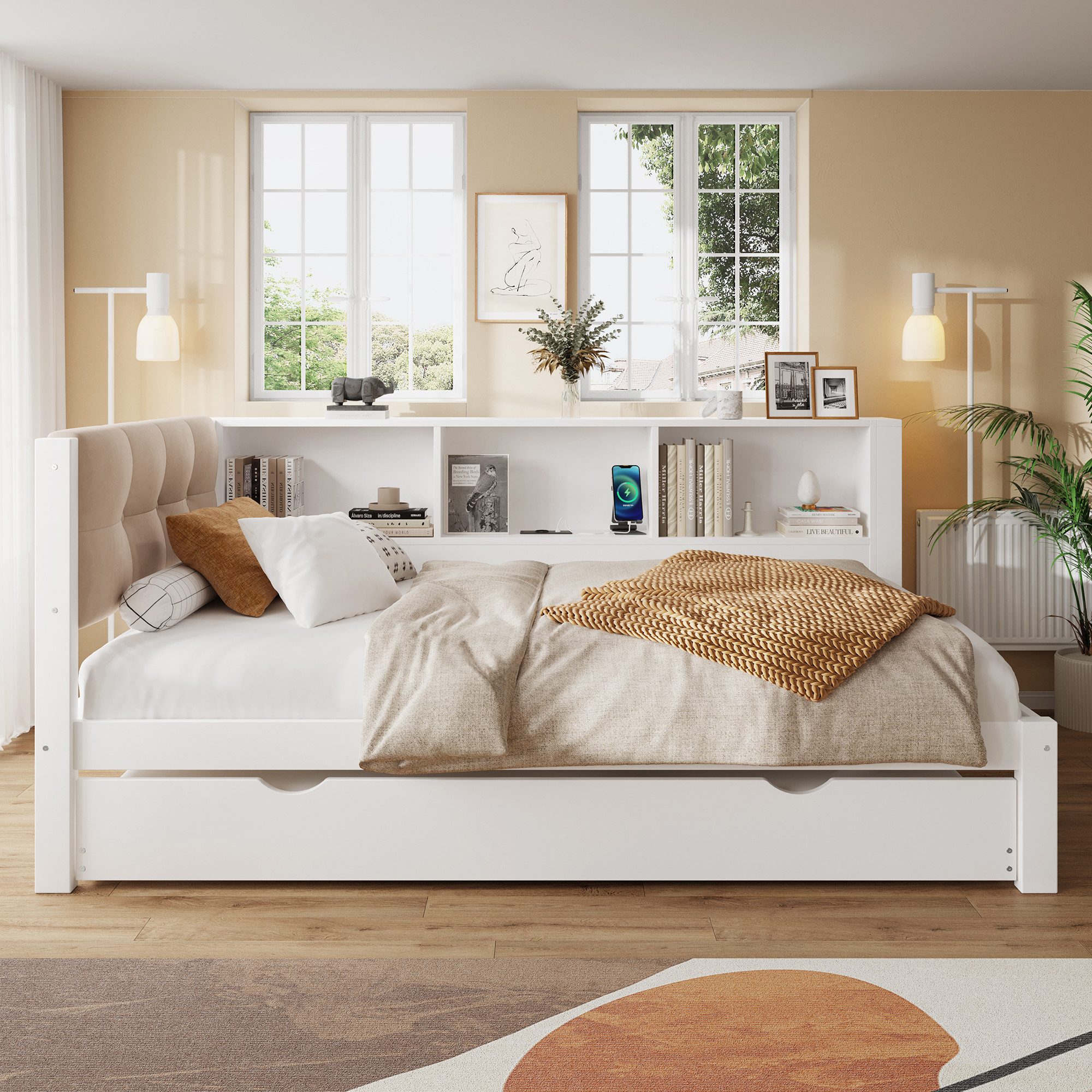 STILVORA Schlafsofa Tagesbett ausziehbar Jugendbett 90x200 günstig online kaufen