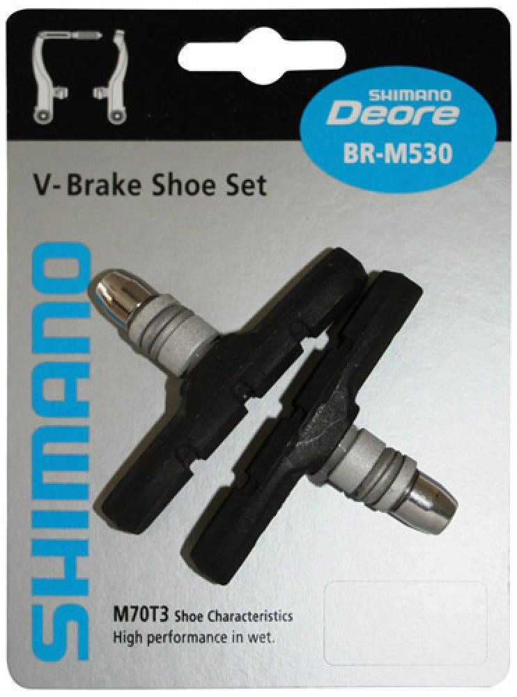 Shimano Felgenbremse Shimano Felgenbremsbeläge V-Brake R50T4 schwarz - starke Bremsleistung