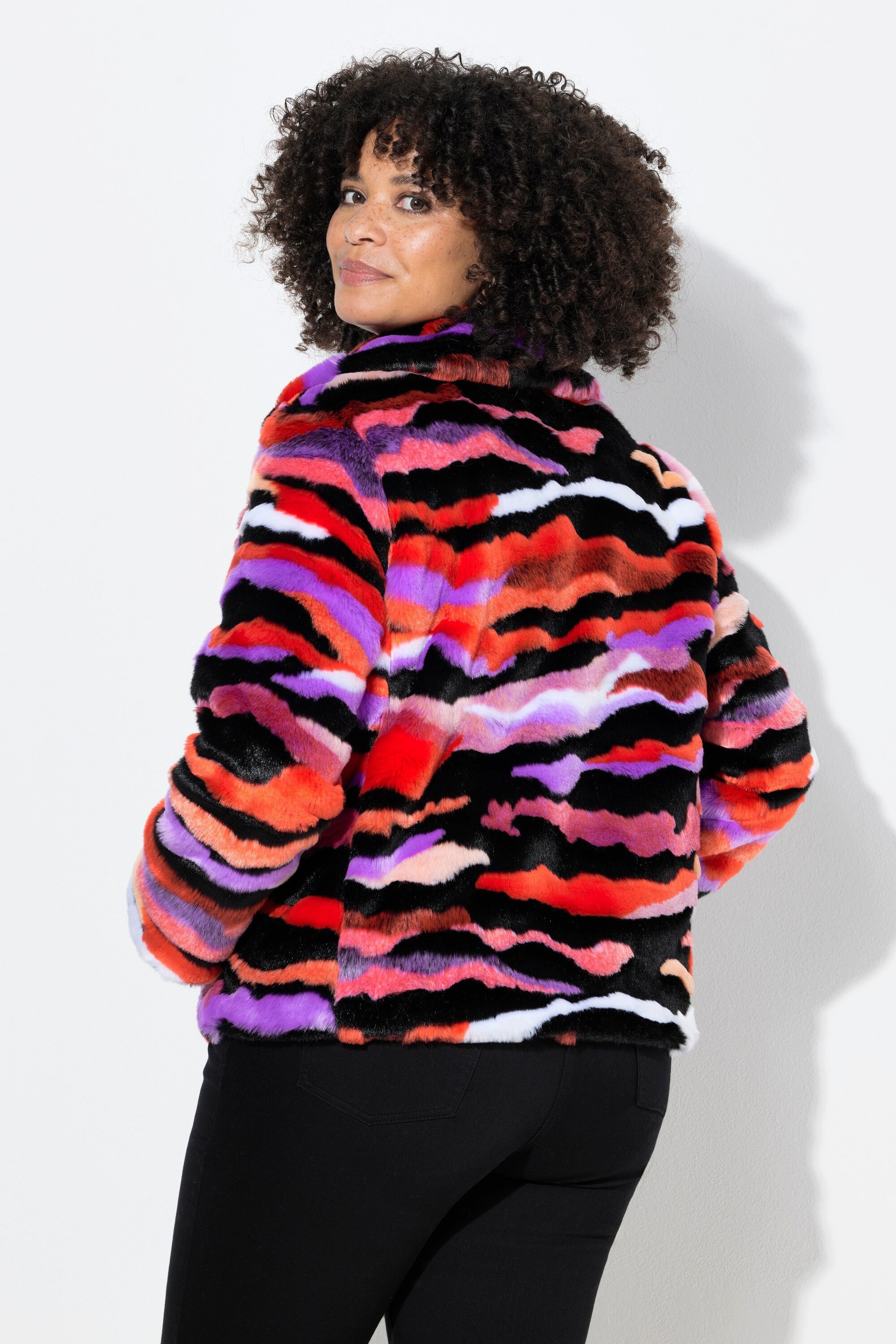Angel of Style Sommerjacke Plüschjacke Straight Fit offene Form