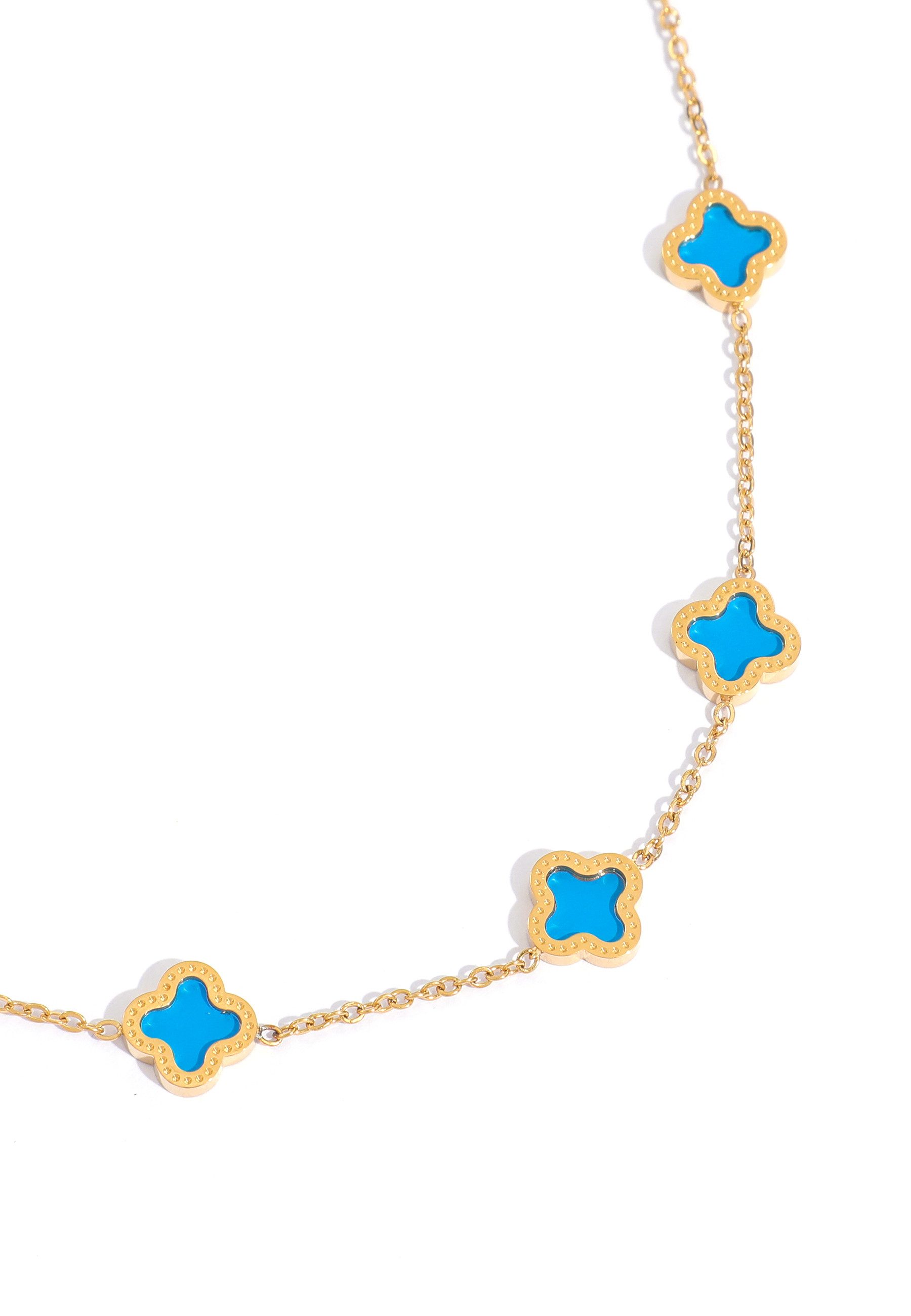 GOLDKLEIN Edelstahlkette Blume Schmuck Gold Halskette Anhänger, Angebot - Damen Herren mit Schmuckbox - Sale bis 31.10.2026 – Bild 2 von 3