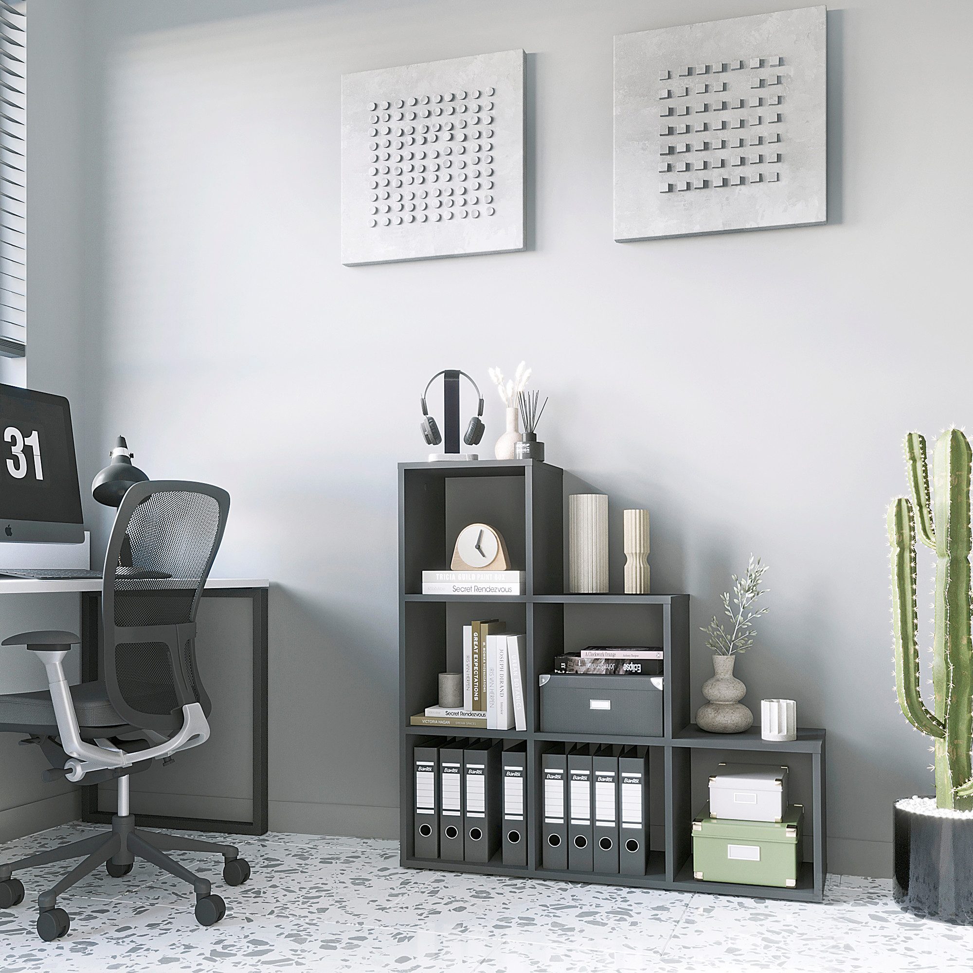 KOMTO Bücherregal Vexo Treppenregal Stufenregal - Raumteiler Regal mit 6 Fä günstig online kaufen