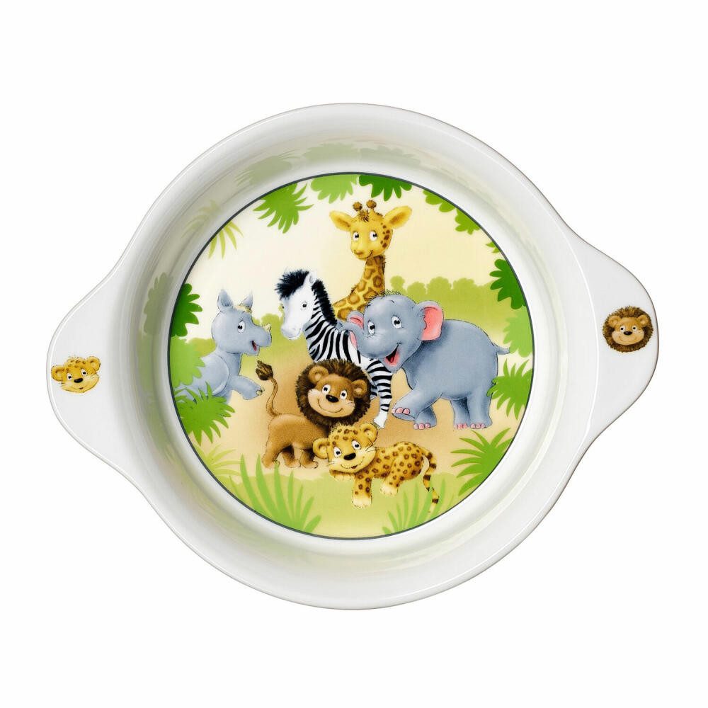 Ritzenhoff & Breker Kinderschale mit Griffen Afrikatiere Ø 21.5 cm, Porzellan