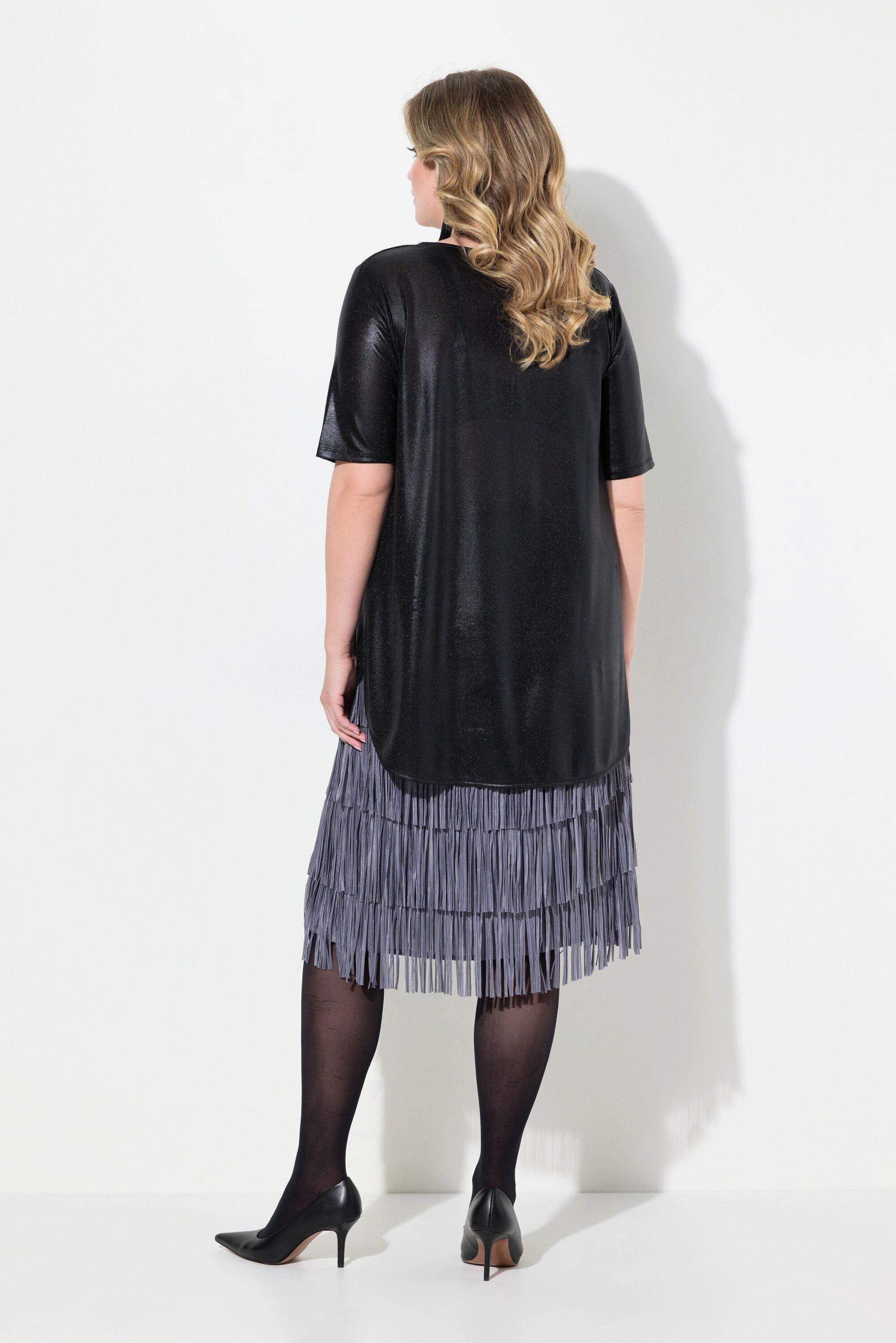 MIAMODA T-Shirt T-Shirt mit Brosche A-Linie Glanz-Jersey