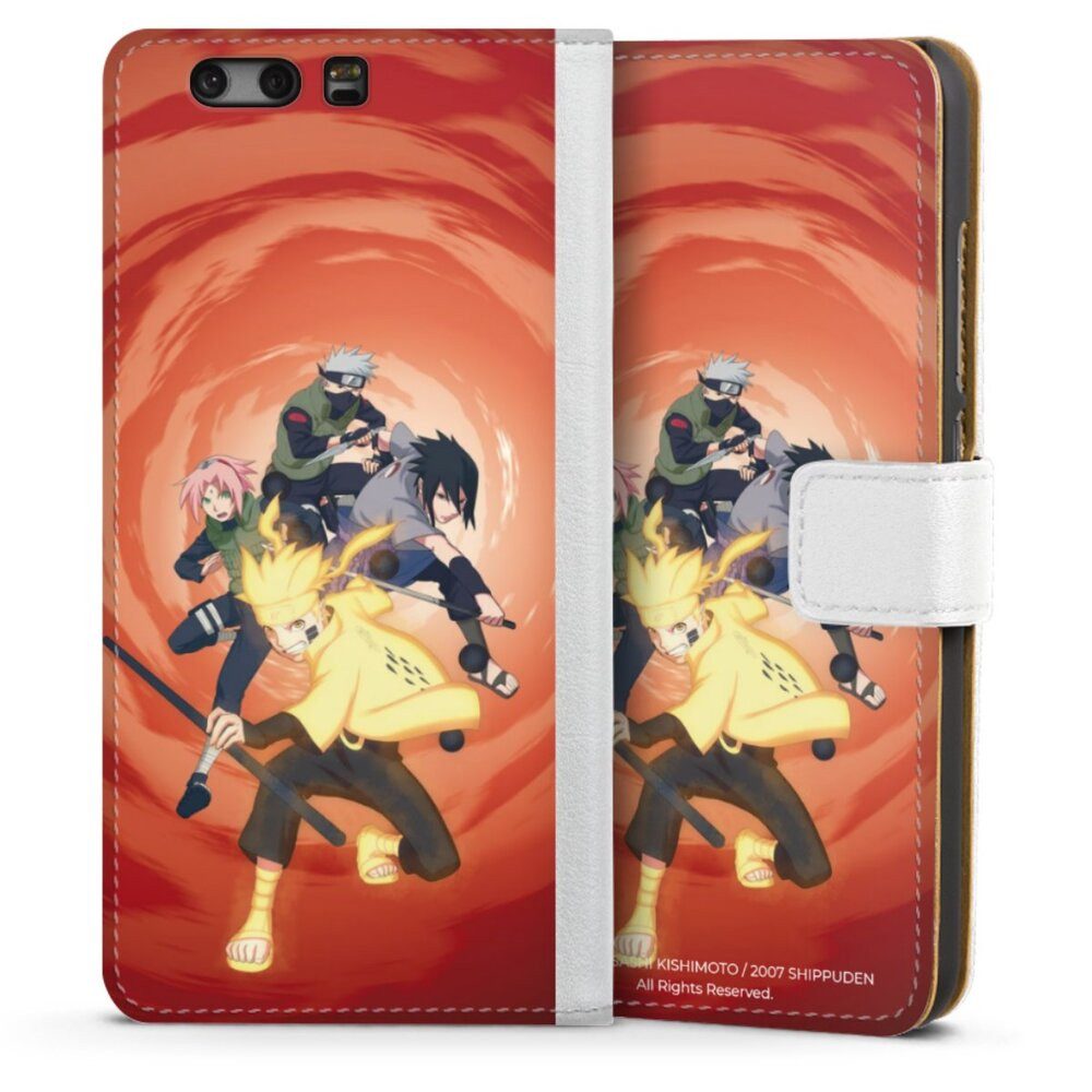 DeinDesign Handyhülle Naruto Shippuden Sasuke Sakura Team 7, Huawei P10 Hülle Handy Flip Case Wallet Cover Handytasche Leder