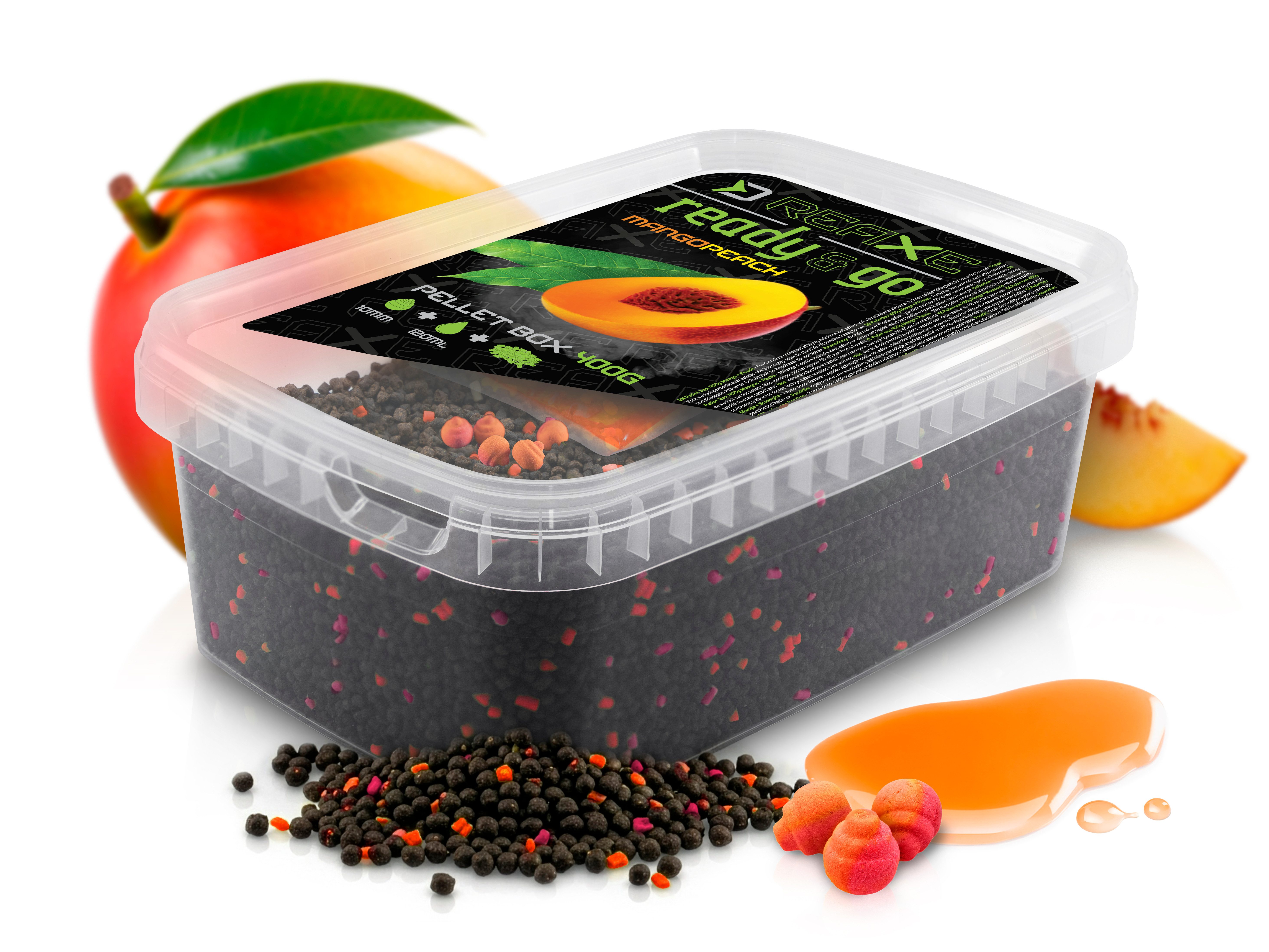 Delphin.sk Fischpellets Pellet Box SET 400g - Lachs Knoblauch Mango Mais - Feeder Karpfen, Starker und durchdringender Geschmack