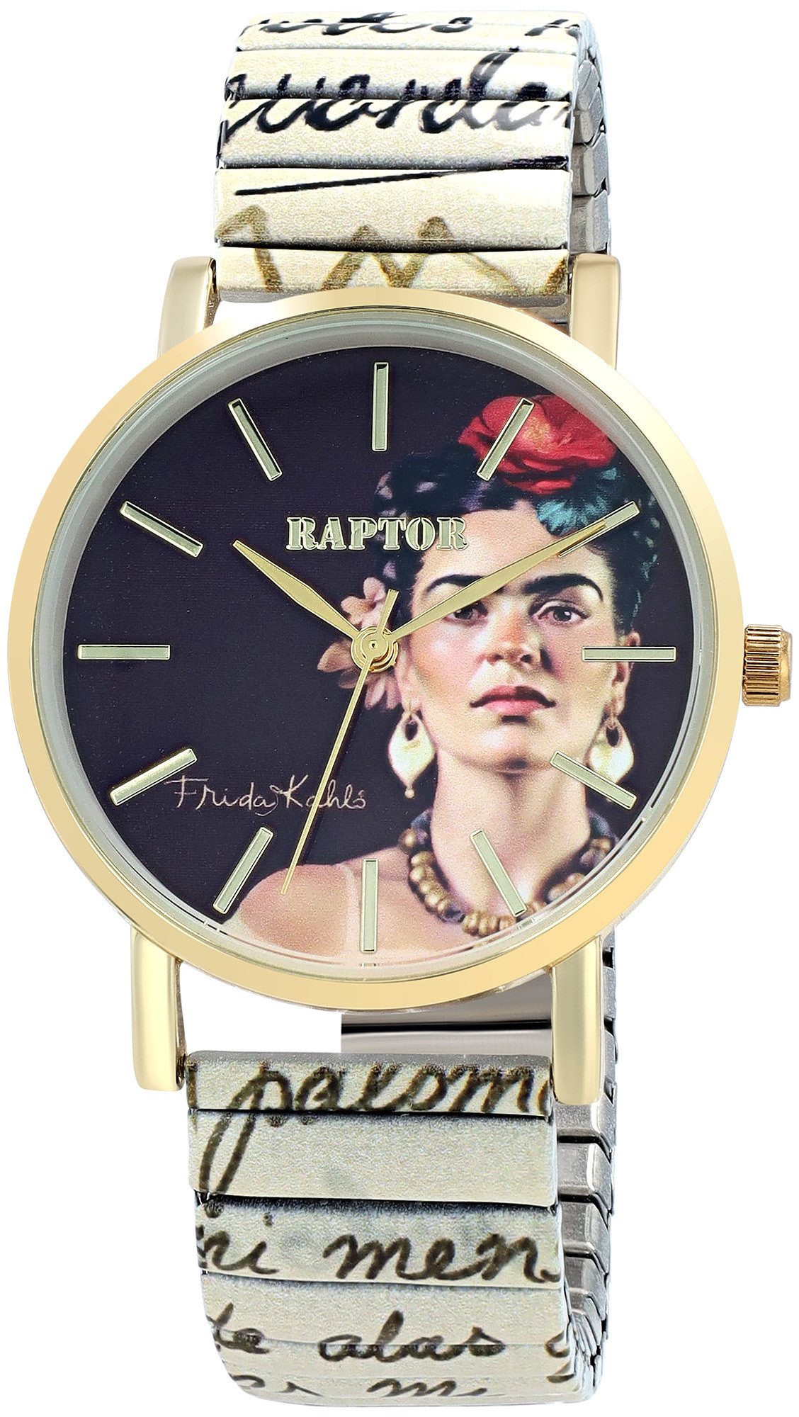 Raptor Quarzuhr Frida Kahlo Edition, Mineralglas
