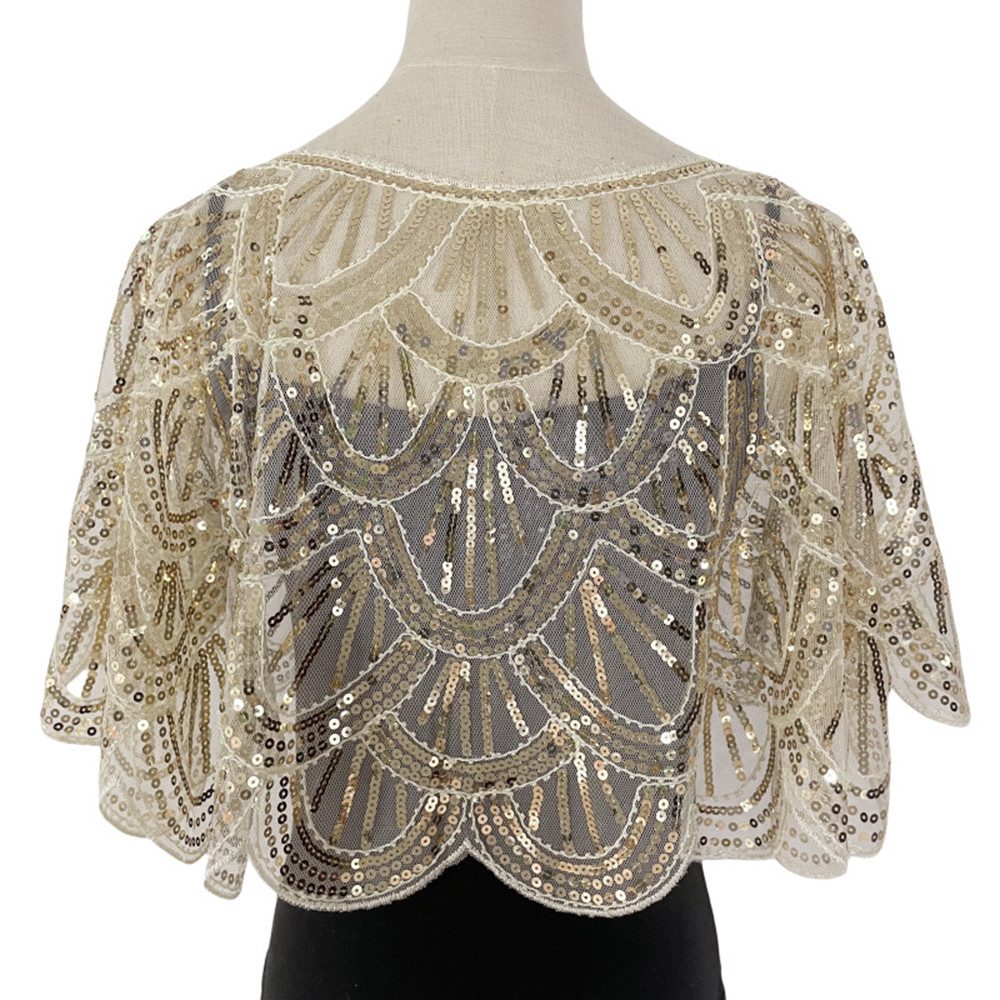 Zaewry Modeschal Retro Schal Umschlagtücher für Abendkleider Stola, für Hochzeit Party Gatsby Kostüm Accessoires – Bild 2 von 5
