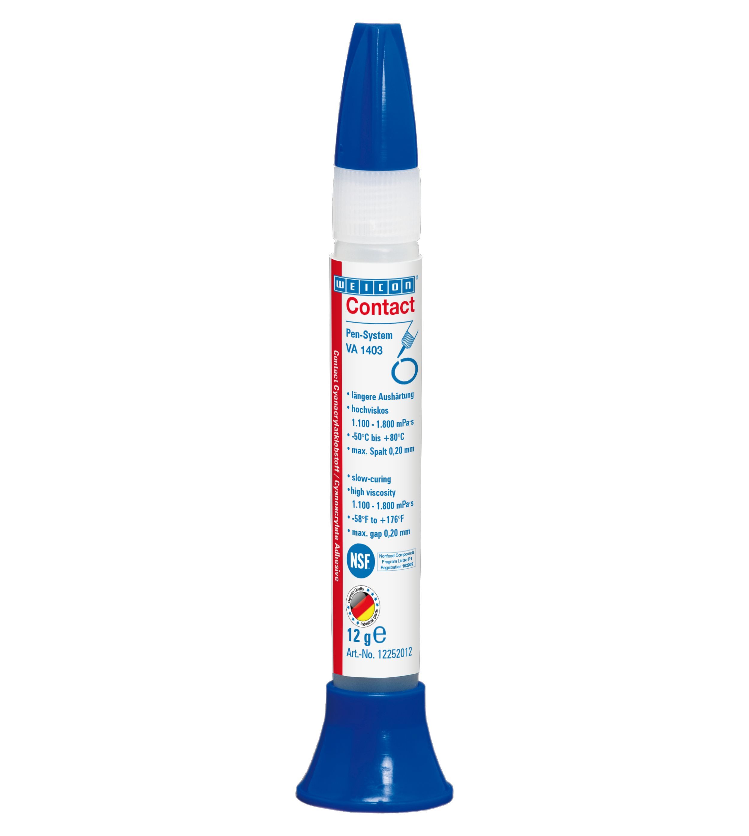 WEICON Sekundenkleber VA 1403 Cyanacrylat-Klebstoff, (Pen), geruchsarm und wenig ausblühend