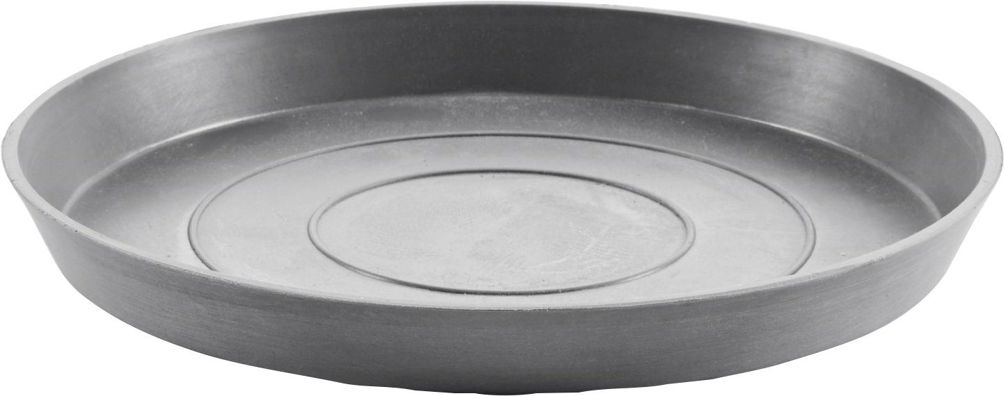 SAUCER 28,7x28,7x3 BxTxH: Blumentopfuntersetzer Grey, ECOPOTS ROUND cm