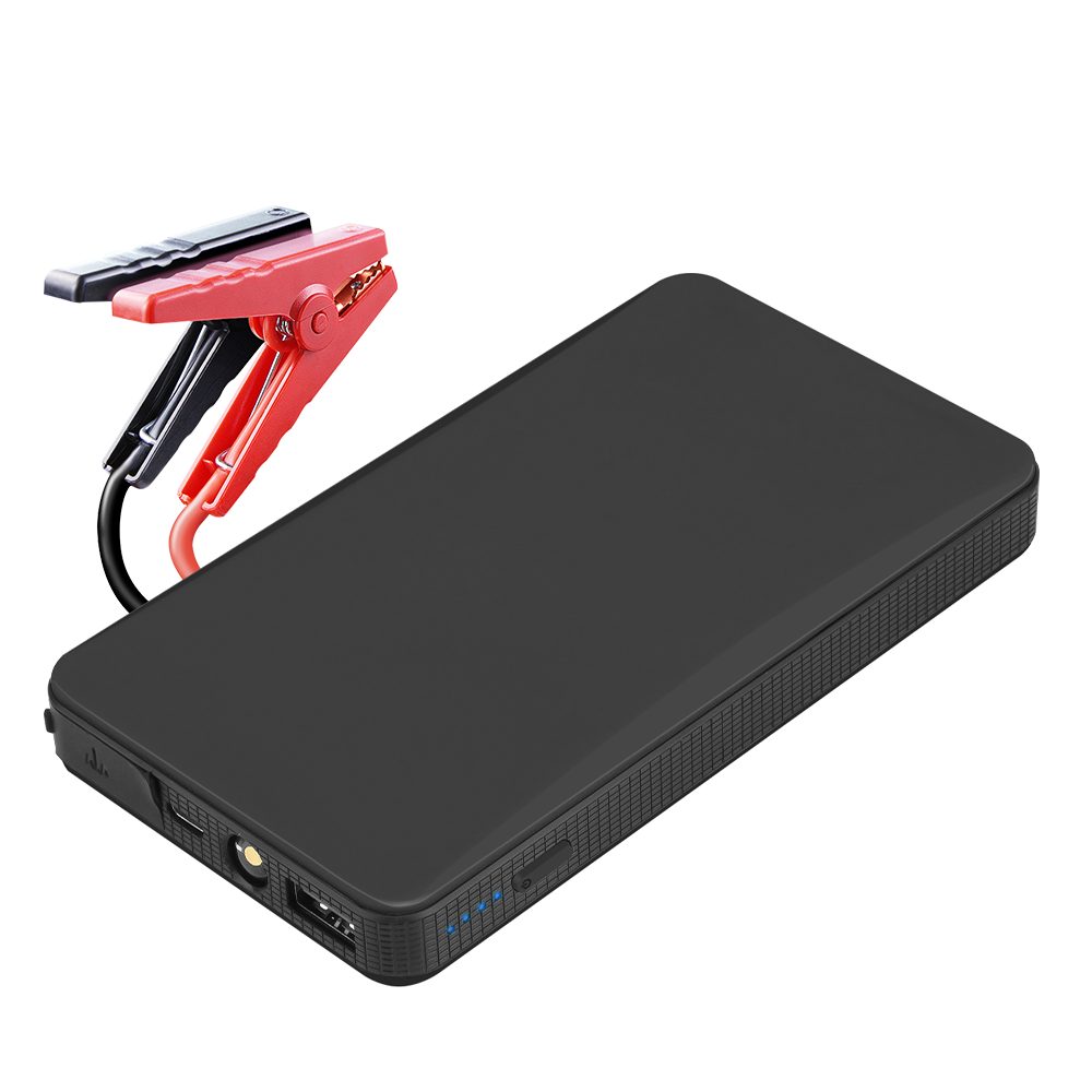 Notstarter Autobatterie Booster Starter Power Bank Portable Schwarz